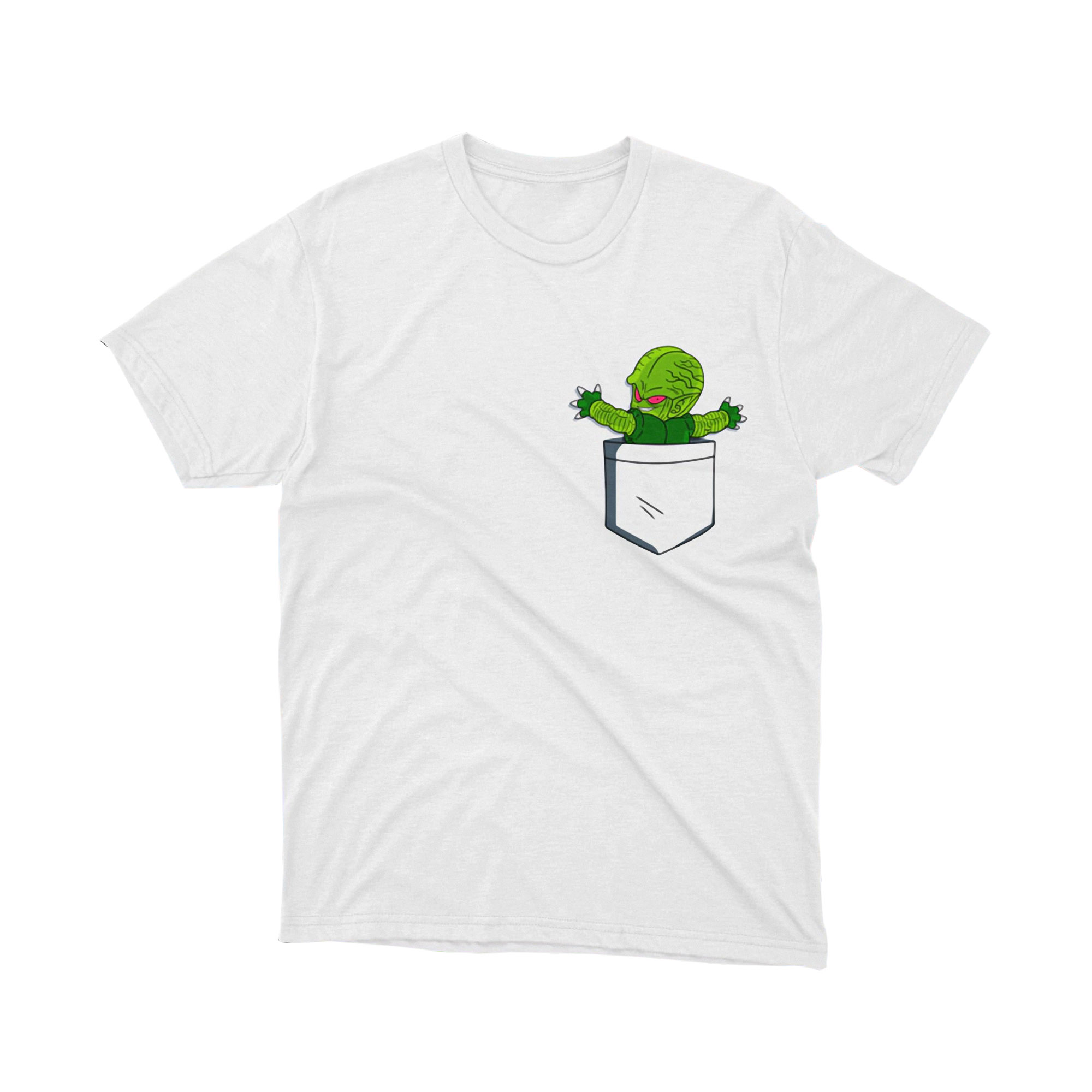 Pocket Alien Monster Tee Unisex Anime Graphic Shirt Dragon Ball Inspired Japanese Manga Style Funny Cute Gift for Fans