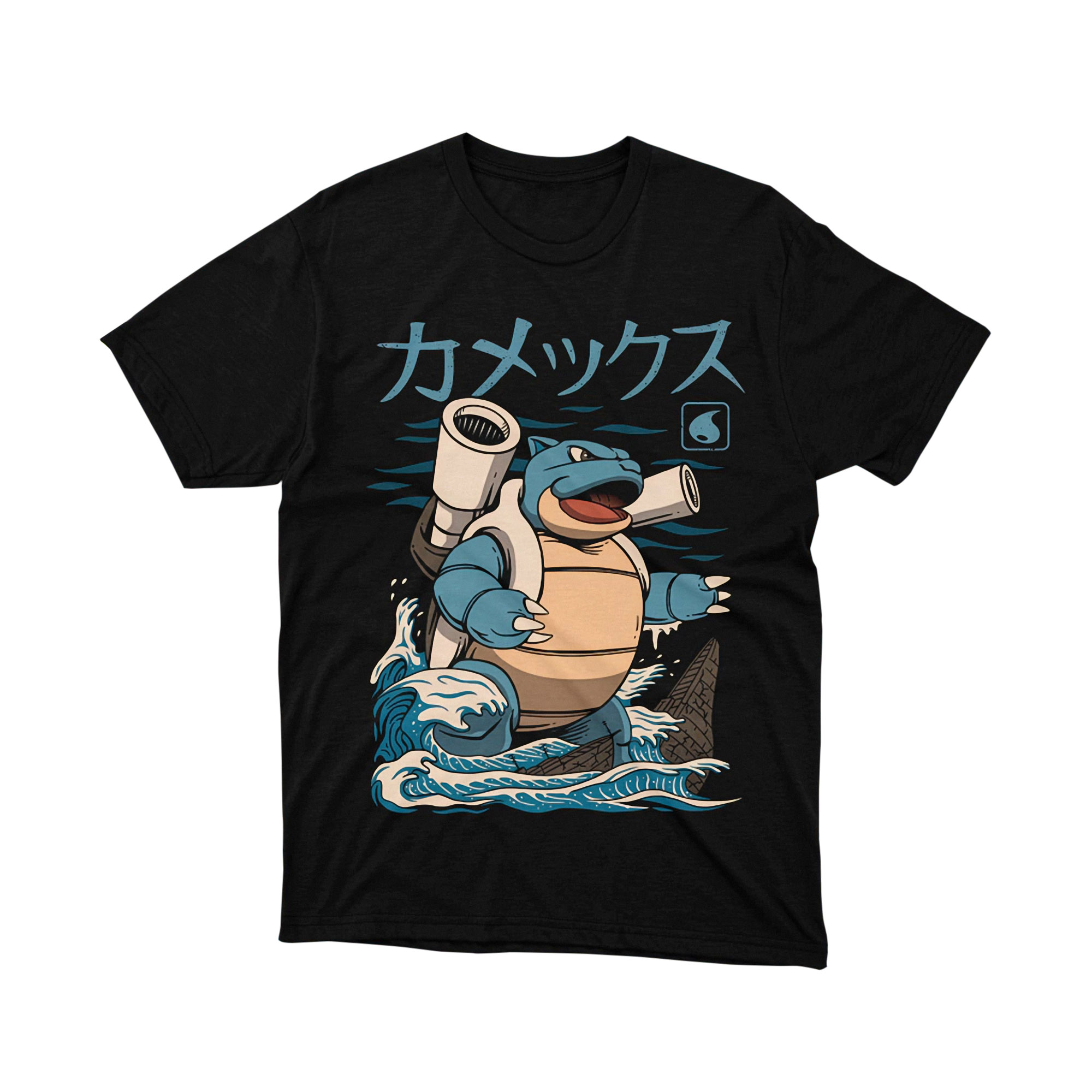 Pokemon Blastoise Water Cannon Japanese Art T Shirt