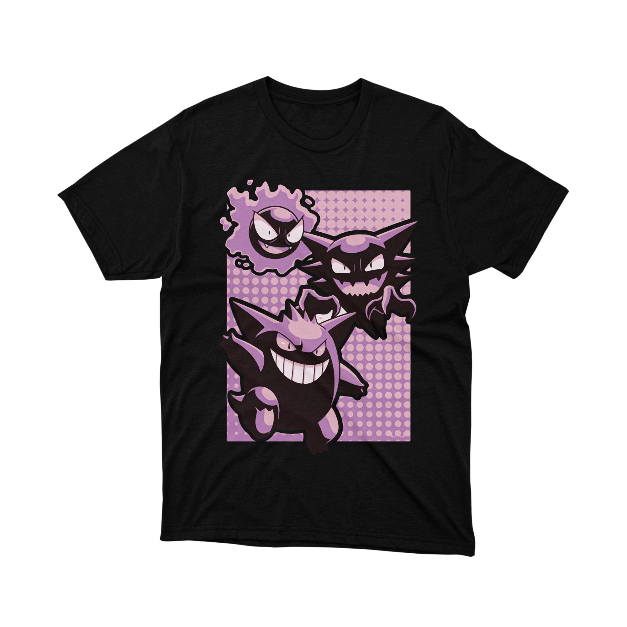 Pokemon Gengar Haunter Gastly Ghost Evolution T Shirt