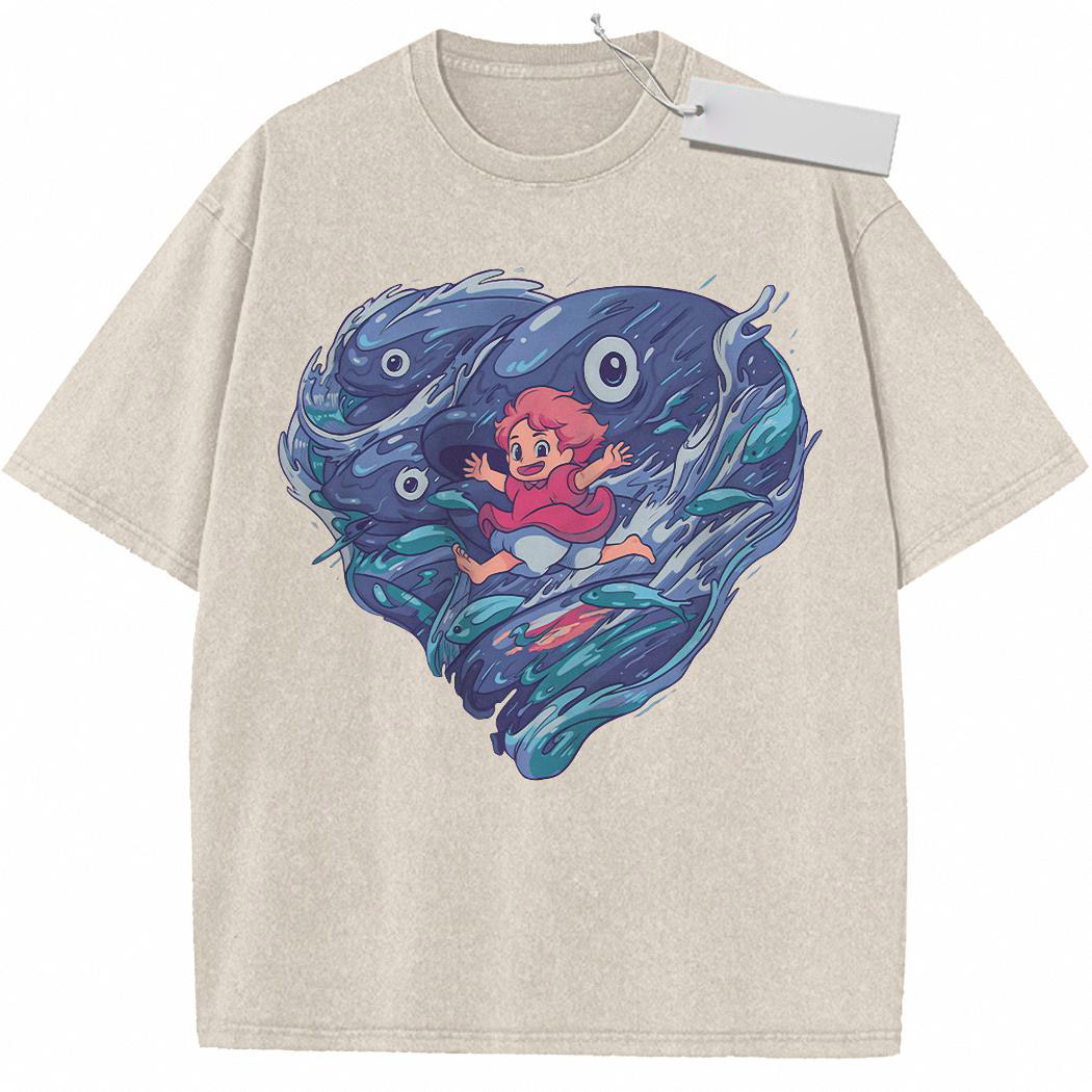 Ponyo Shirt, Studio Ghibli Shirt, Anime Shirt, Vintage T Shirt 7