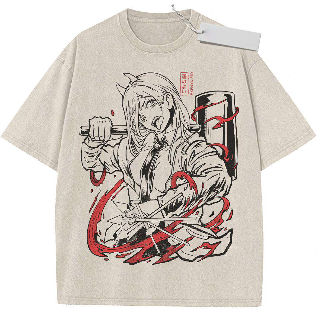 Power Shirt, Chainsaw Man Shirt, Anime Shirt, Vintage Tee 4