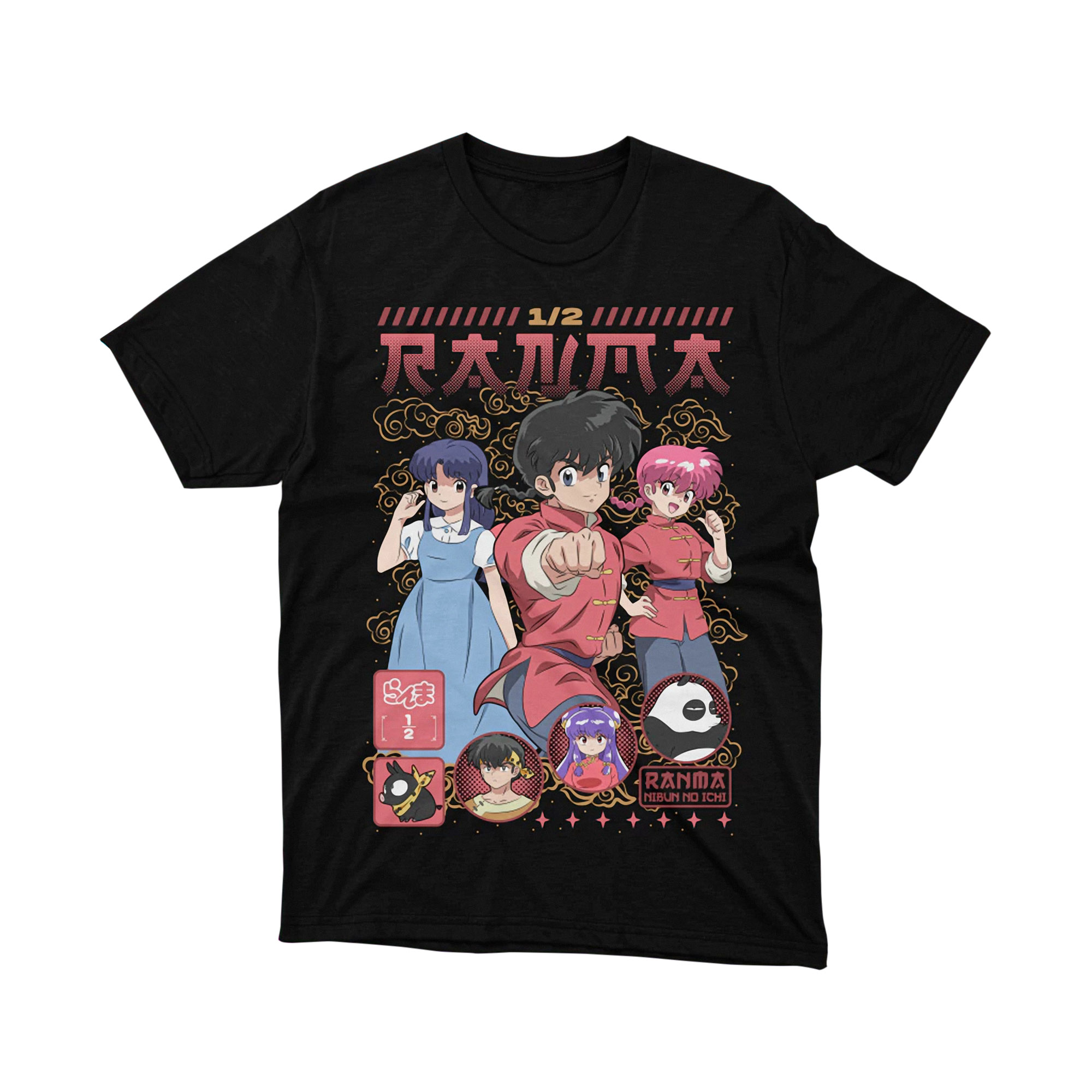Ranma Half Main Cast Martial Arts Comedy Anime Classic Graphic T Shirt