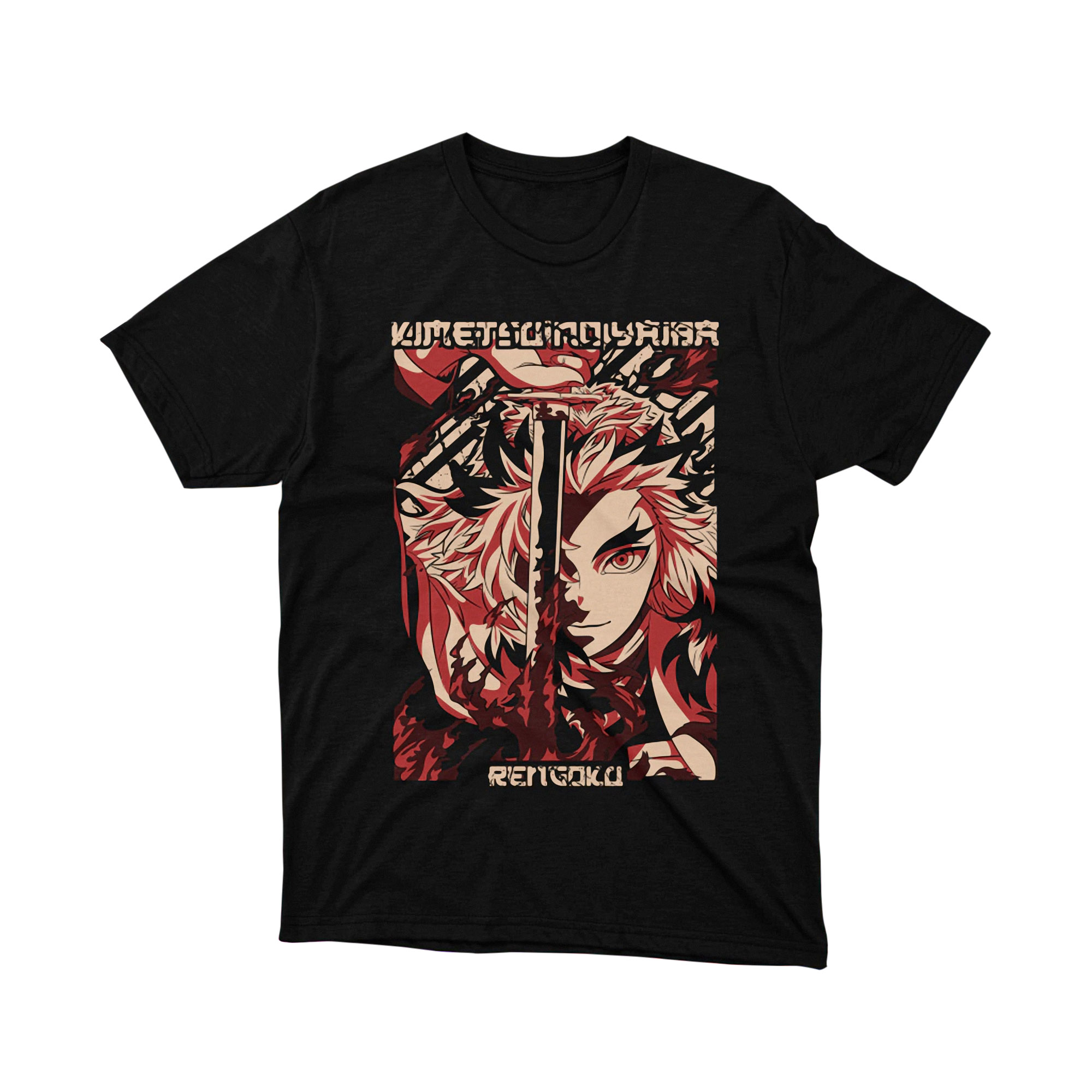 Rengoku Intense Stare Demon Slayer Anime T Shirt Classic Manga Art