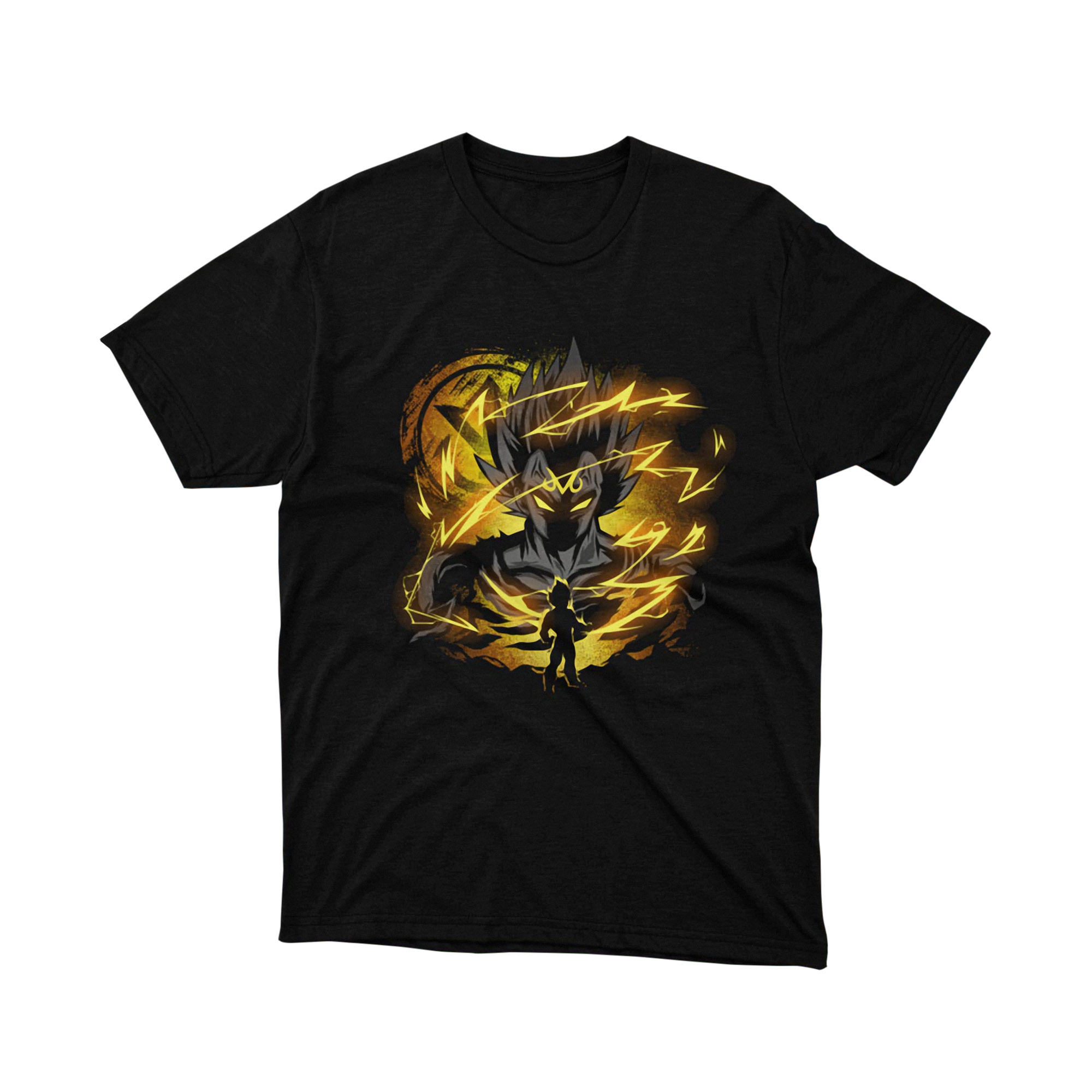 Retro Goku Triangle Tee Unisex Anime Graphic Shirt Japanese Manga Style 80s Vaporwave Gift for Anime Lovers