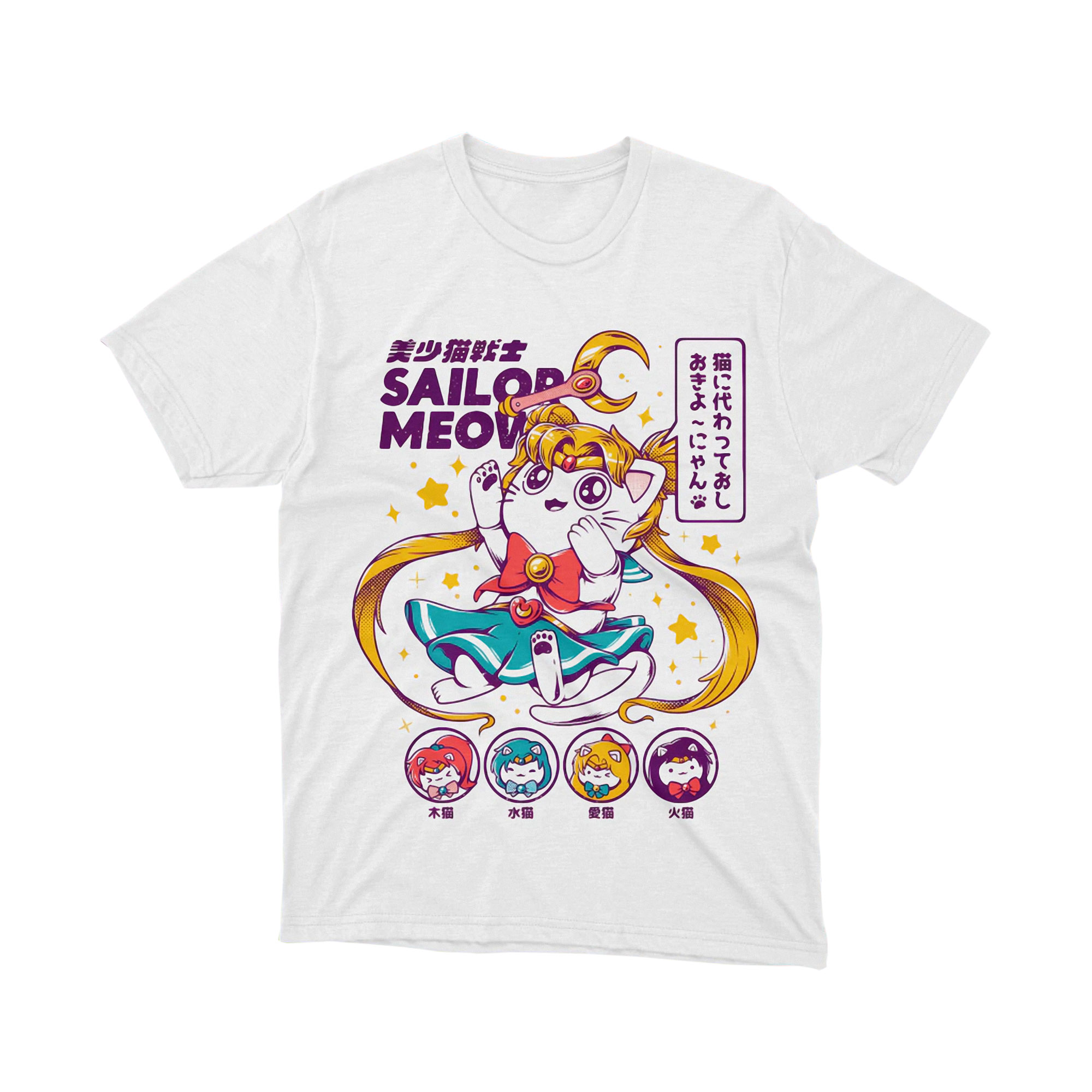 Sailor Moon Sailor Meow Cat Transformation T Shirt