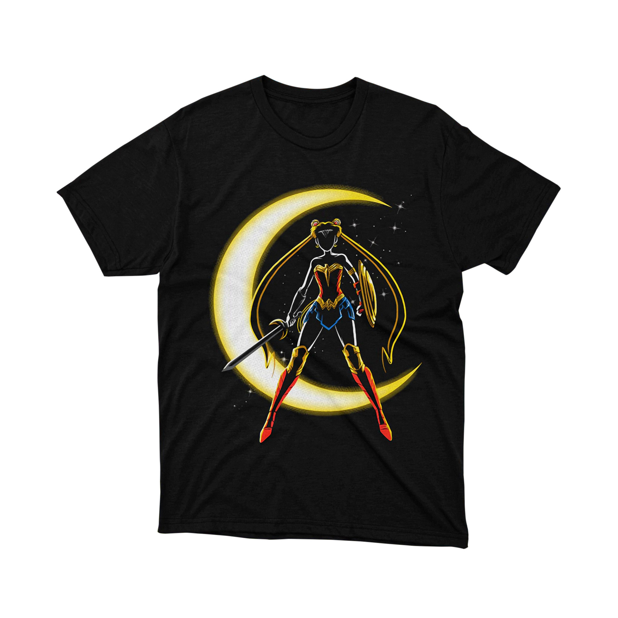 Sailor Moon Wonder Woman Mashup Superhero T Shirt
