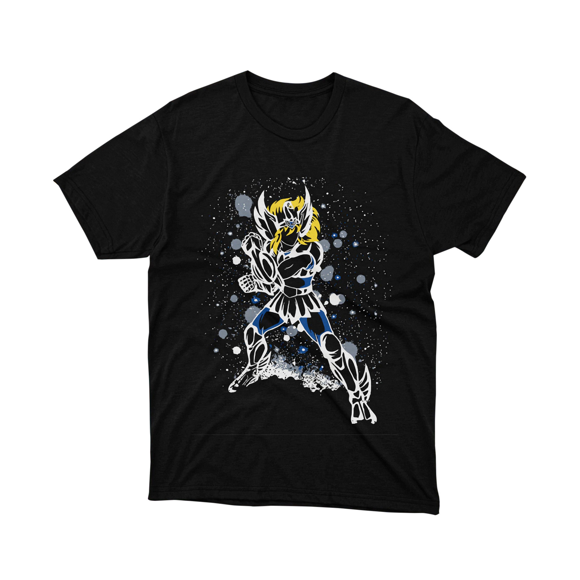 Saint Seiya Cygnus Hyoga T Shirt Ice Warrior Anime Graphic Tee Unisex Japanese Manga Shirt for Anime Fans Cool Hero Gift
