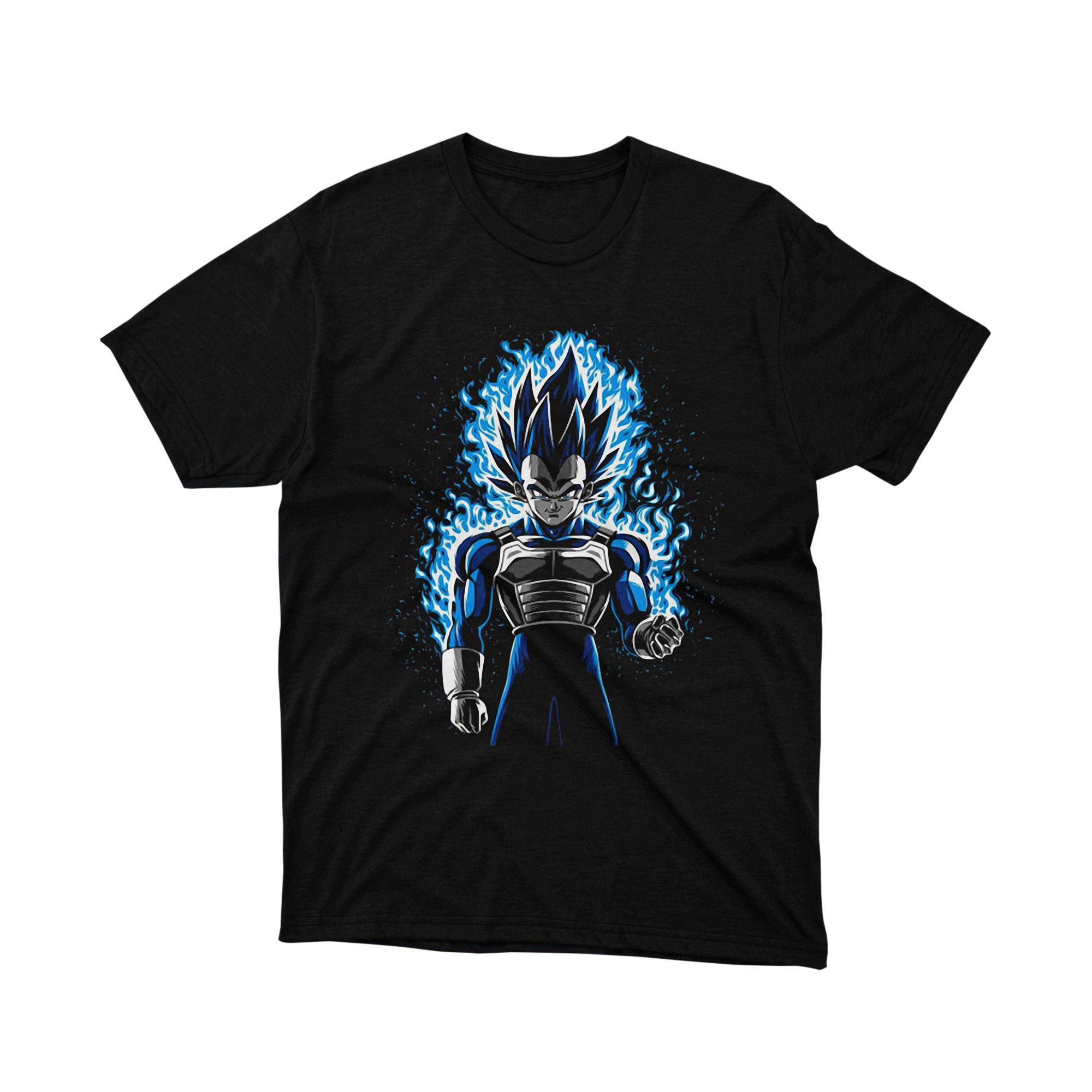 Saiyan Blue Power Tee Unisex Anime Graphic Shirt Dragon Ball Inspired Japanese Manga Style Aura Gift for Fans