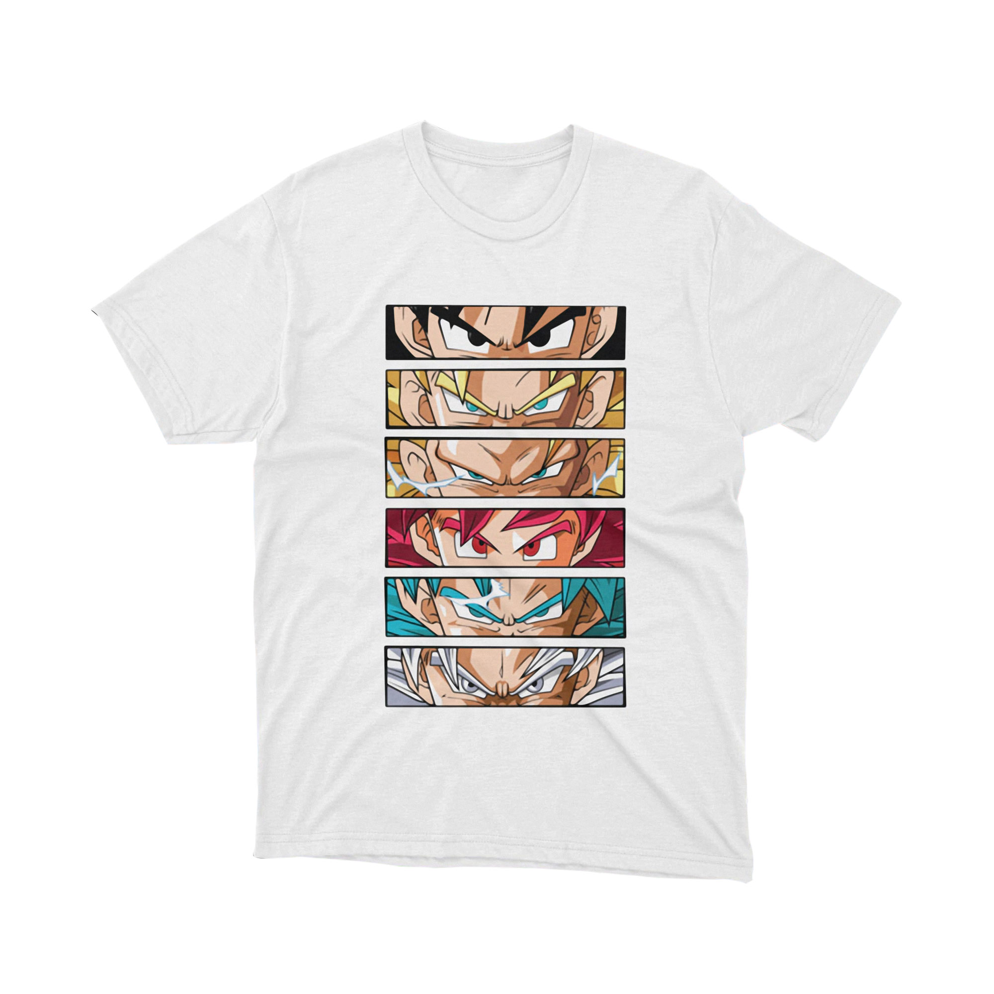 Saiyan Evolution Tee Unisex Anime Graphic Shirt Japanese Manga Style Transformation Design Gift for Dragon Fans