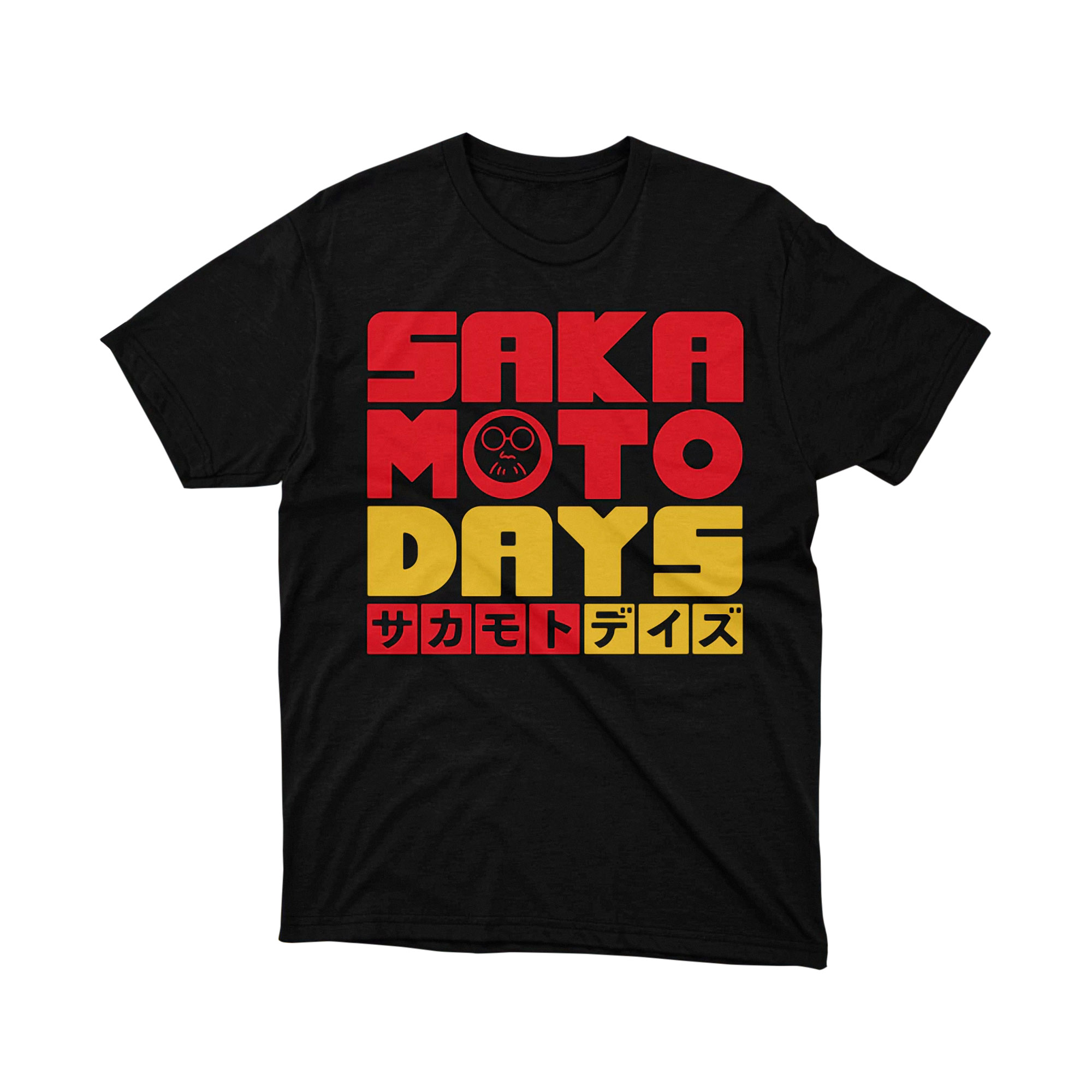 Sakamoto Days Manga Logo Graphic T Shirt Red Yellow