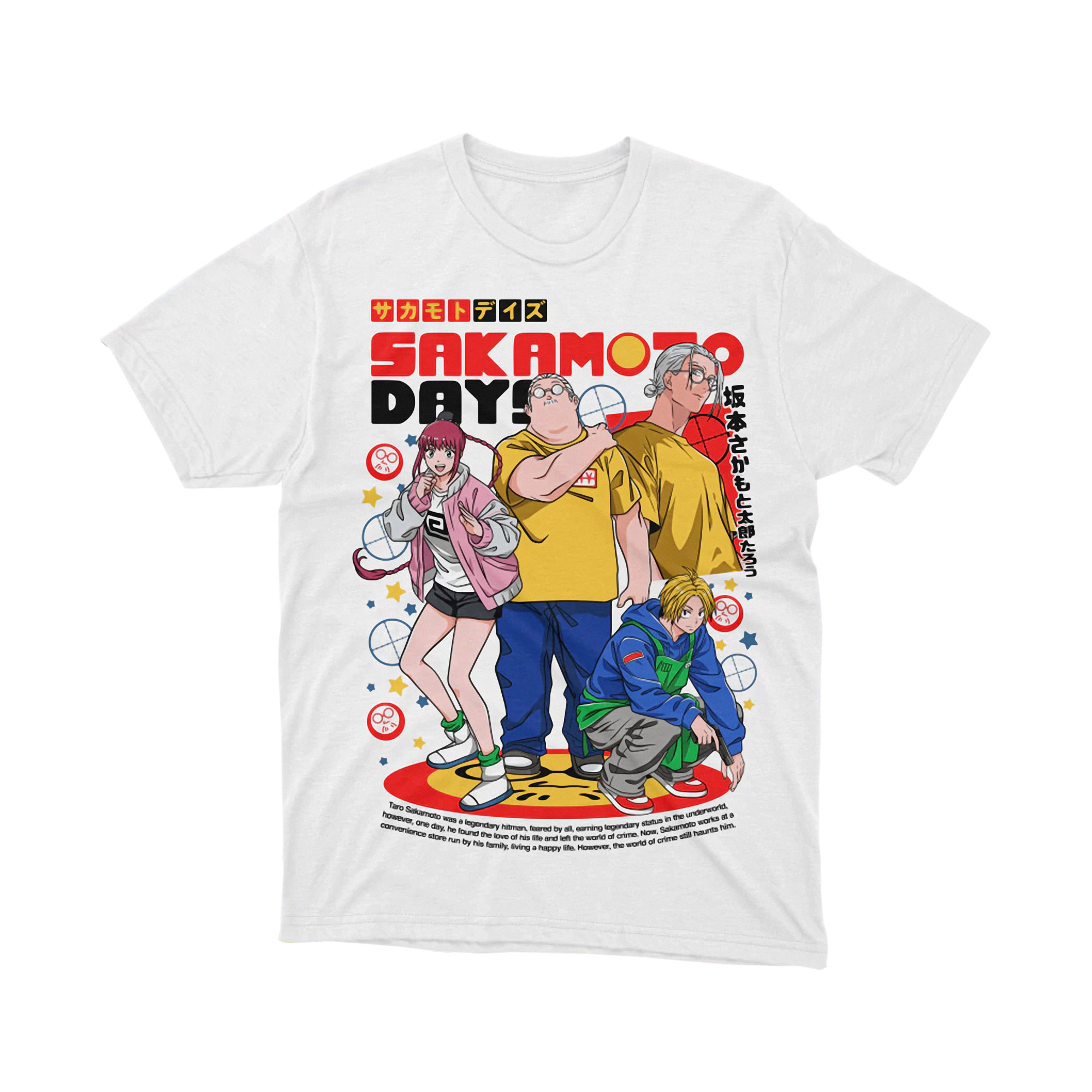 Sakamoto Days Taro Sakamoto Trio Shin Lu T Shirt White