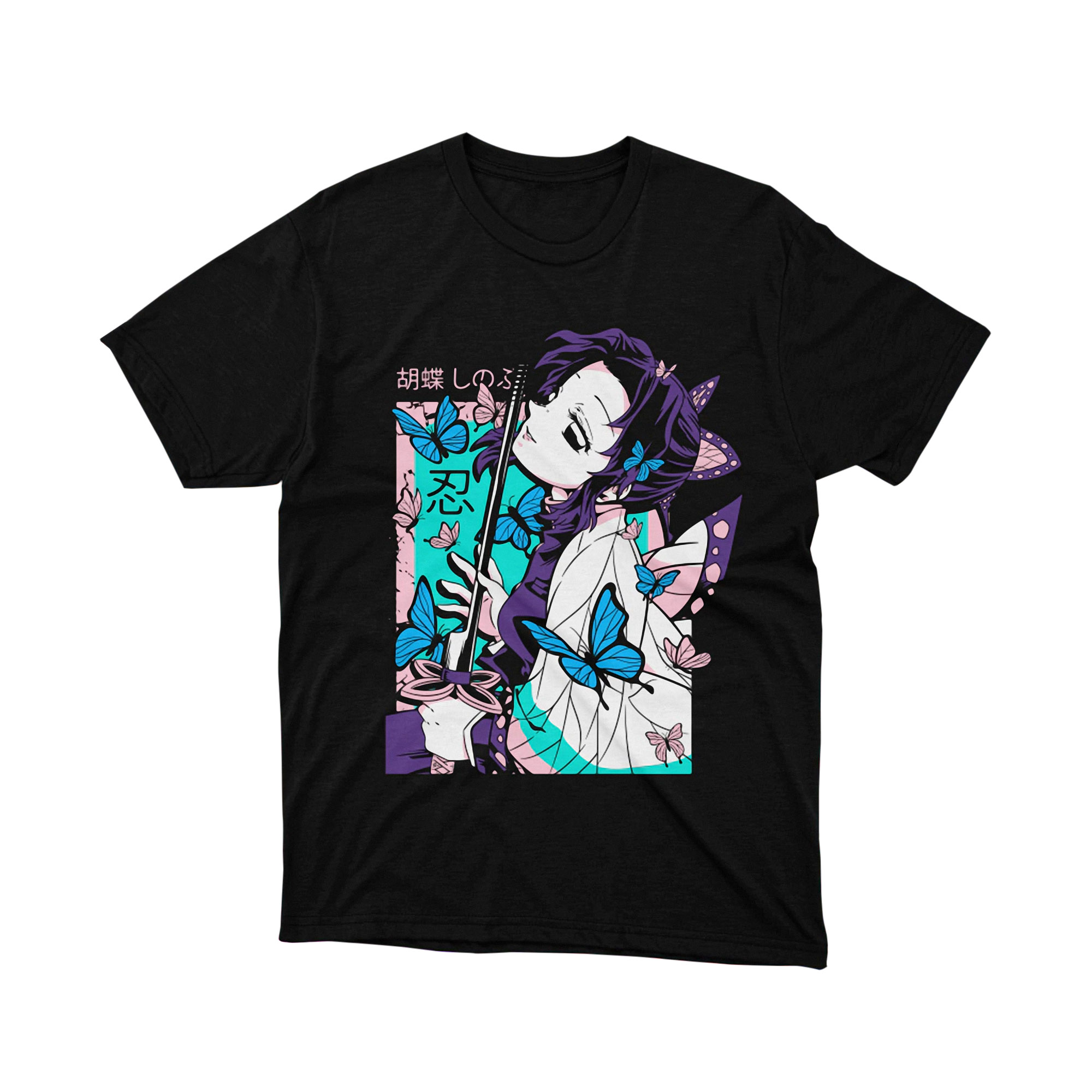 Shinobu Kocho Butterfly Hashira Demon Slayer Anime T Shirt Manga Graphic