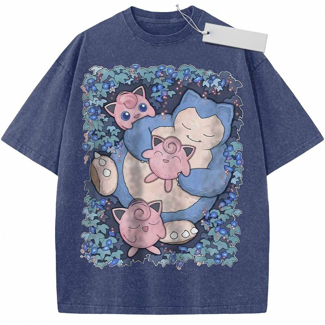Snorlax vs Jigglypuff Shirt, Pokemon shirt, Anime Shirt, Vintage T Shirt 1