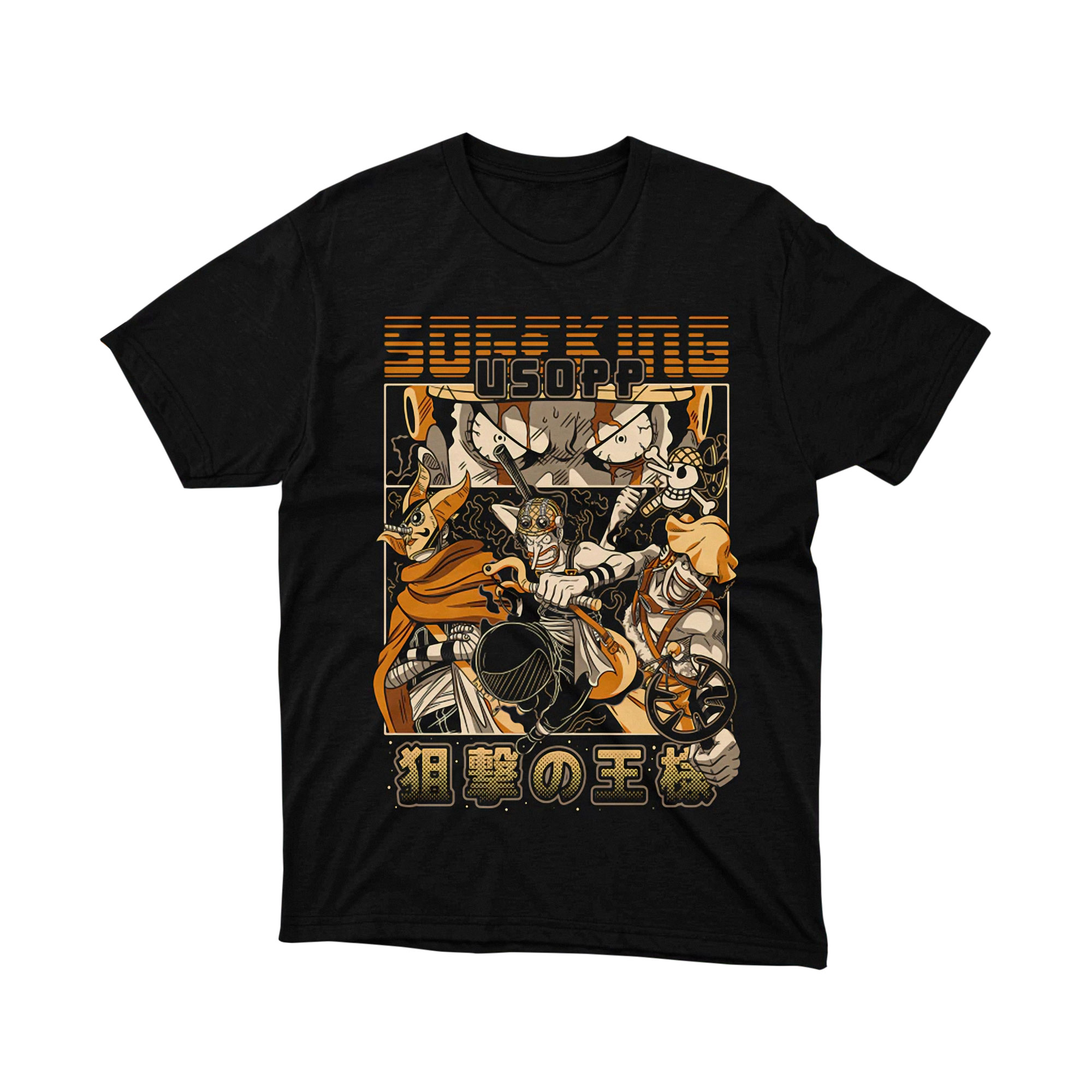 Sogeking Usopp T Shirt, Sniper King Anime Graphic Tee, One Piece Pirate Crew Shirt for Men and Women, Funny Otaku Gift for Fans