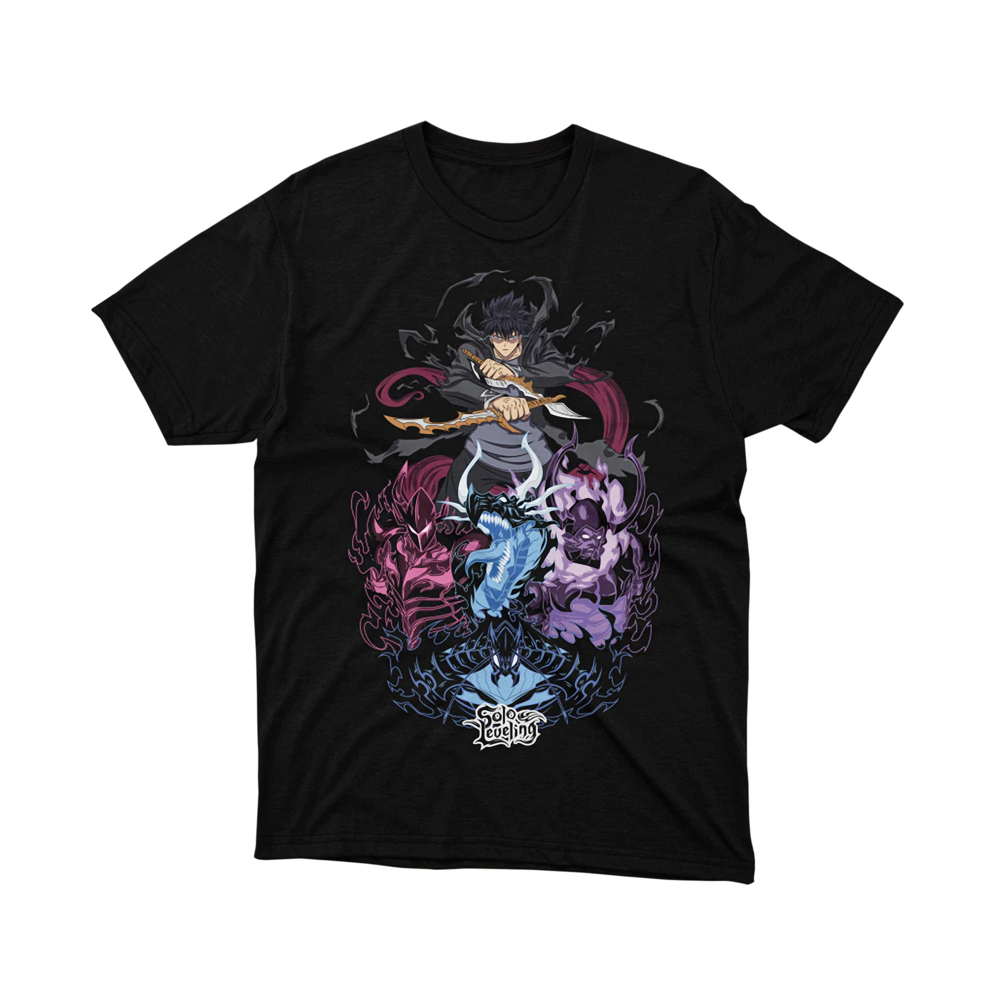 Solo Leveling Sung Jinwoo Beru Igris Shadow Army T Shirt