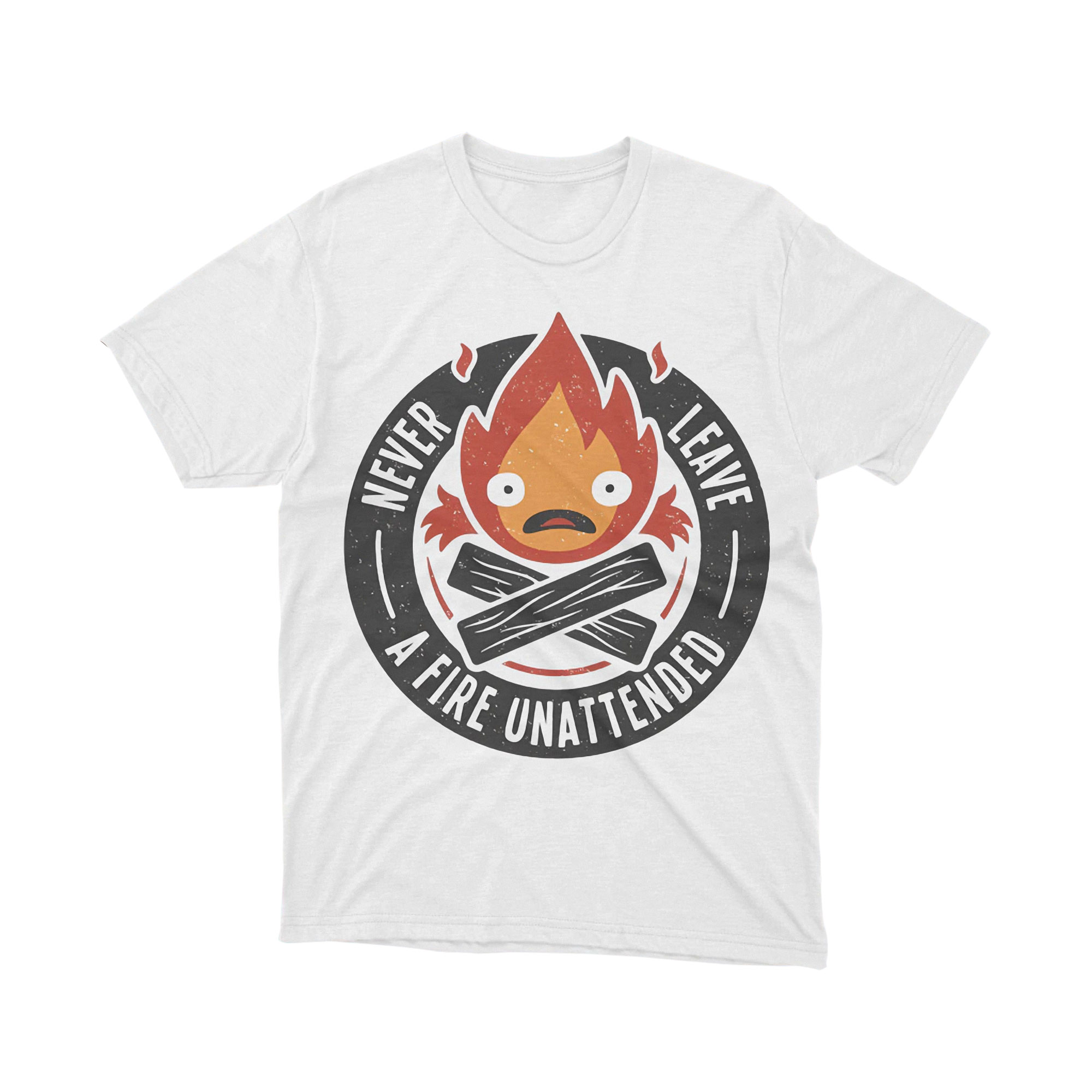 Studio Ghibli Howls Moving Castle Calcifer Fire Safety T Shirt