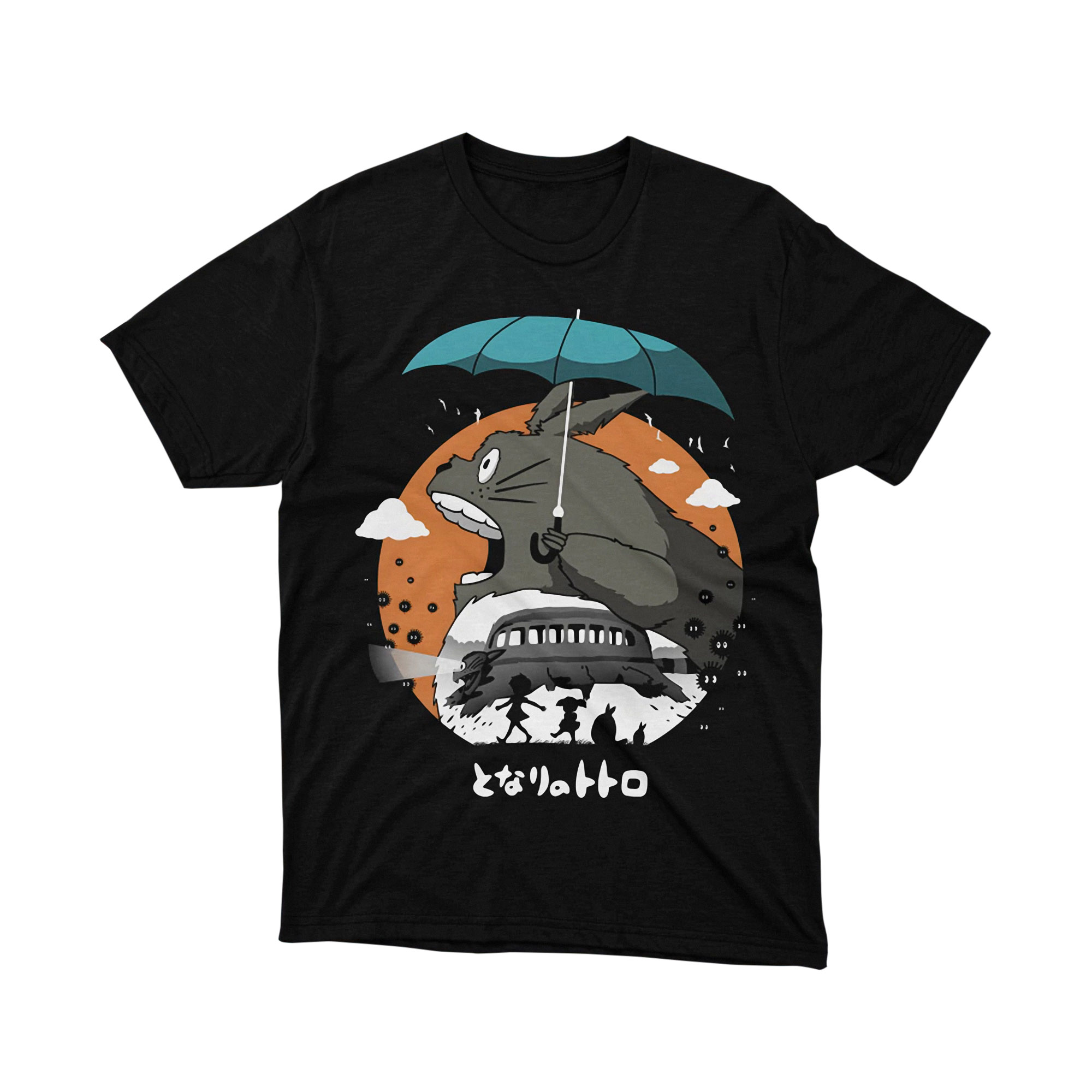 Studio Ghibli My Neighbor Totoro Bus Stop Umbrella T Shirt