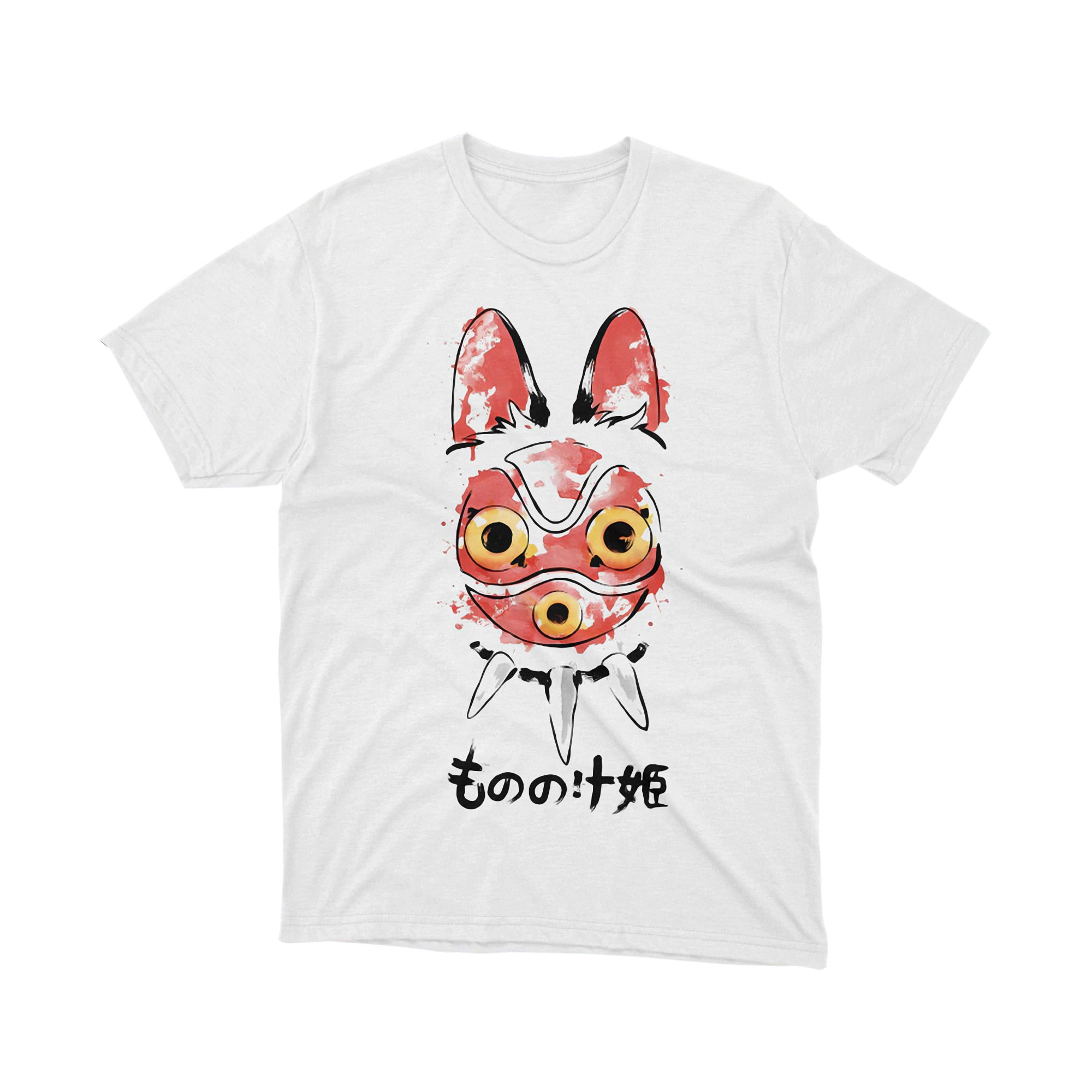 Studio Ghibli Princess Mononoke San Mask Watercolor T Shirt