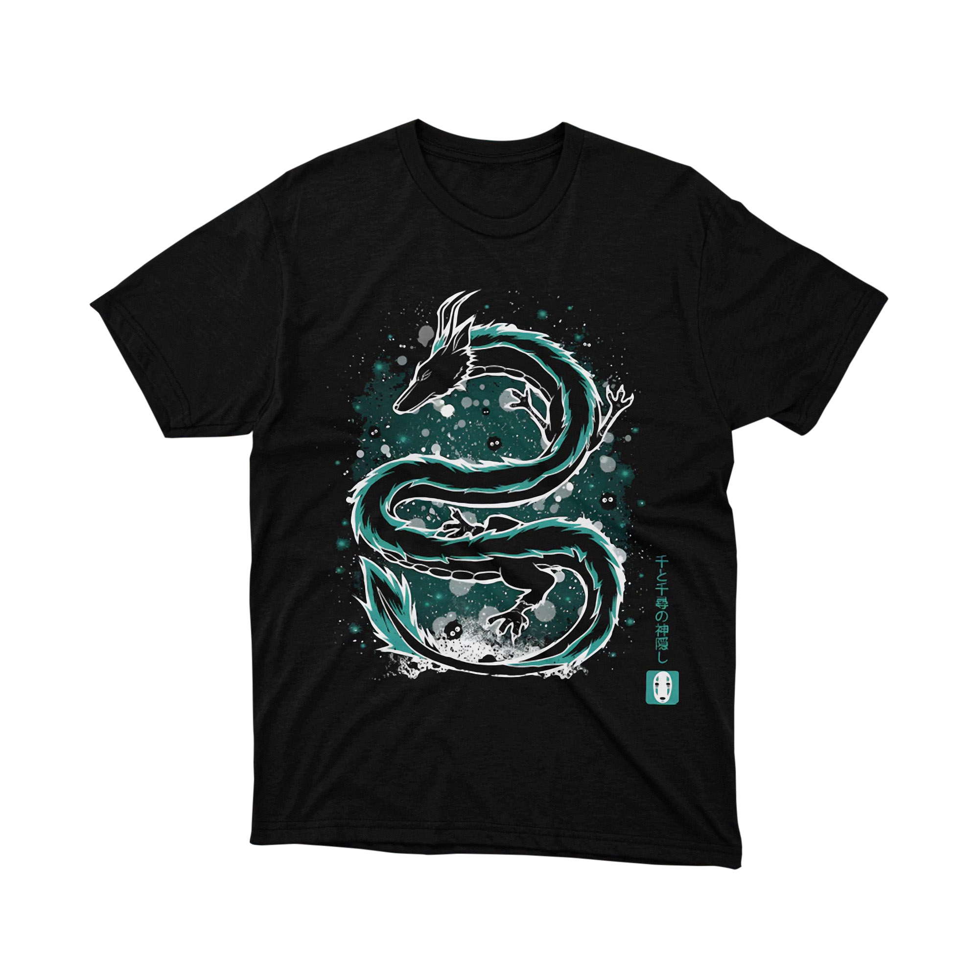 Studio Ghibli Spirited Away Haku Dragon Splatter T Shirt