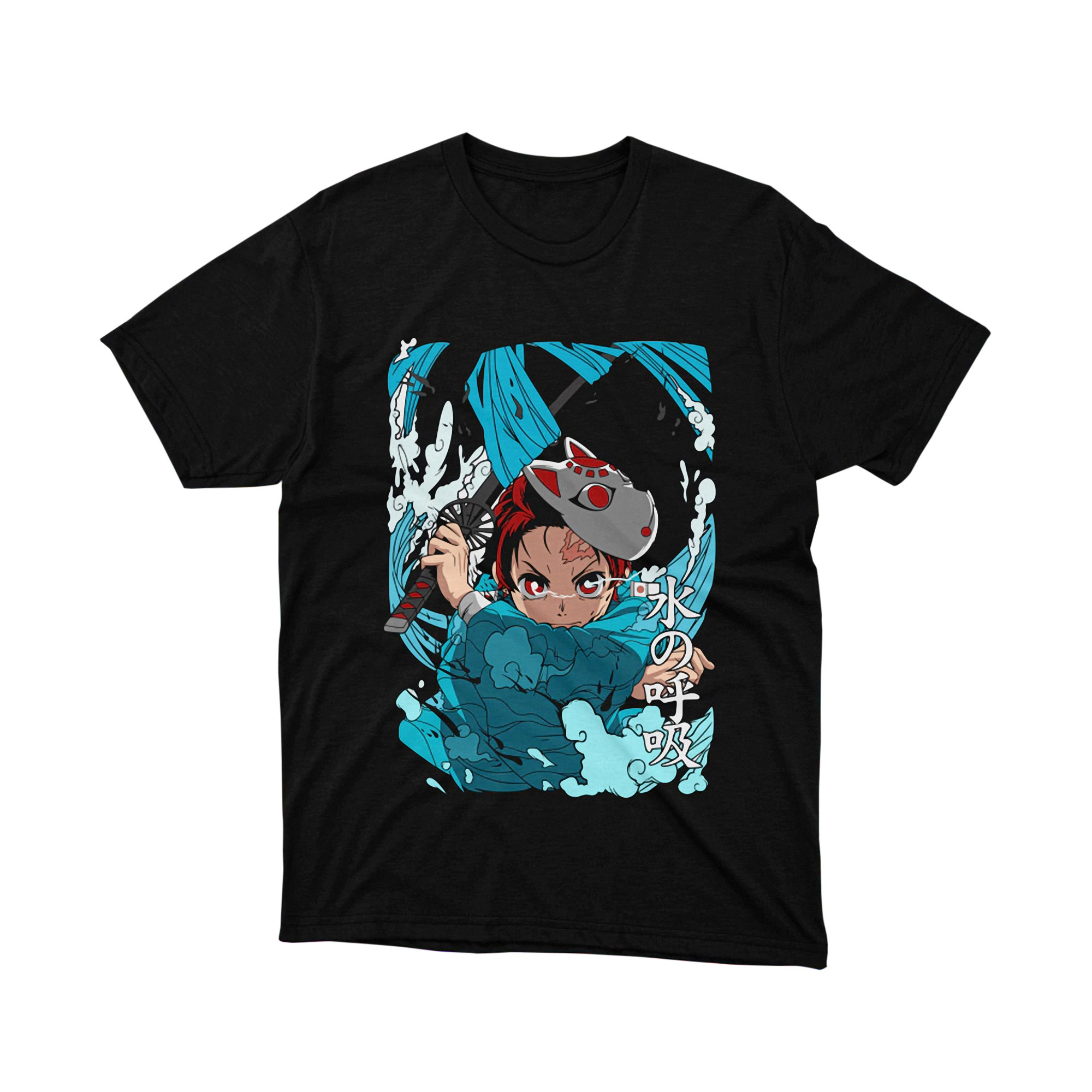 Tanjiro Kamado Water Breathing Demon Slayer Anime T Shirt Manga Scene
