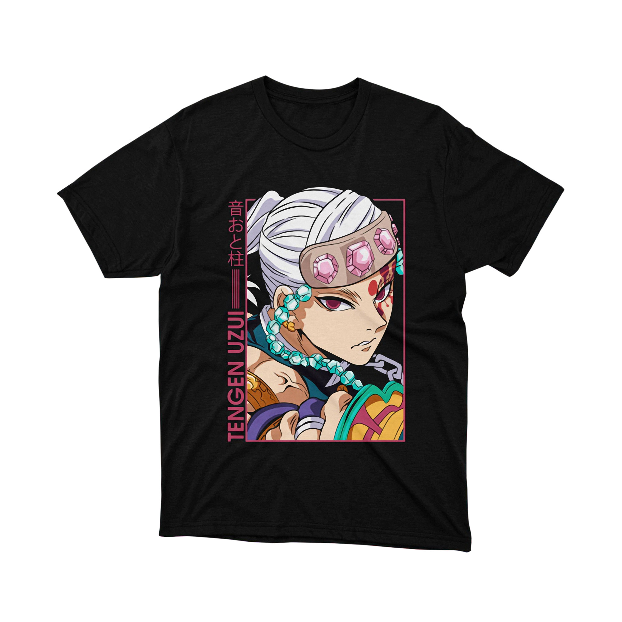 Tengen Uzui Sound Hashira Demon Slayer Anime T Shirt Japanese Manga Graphic