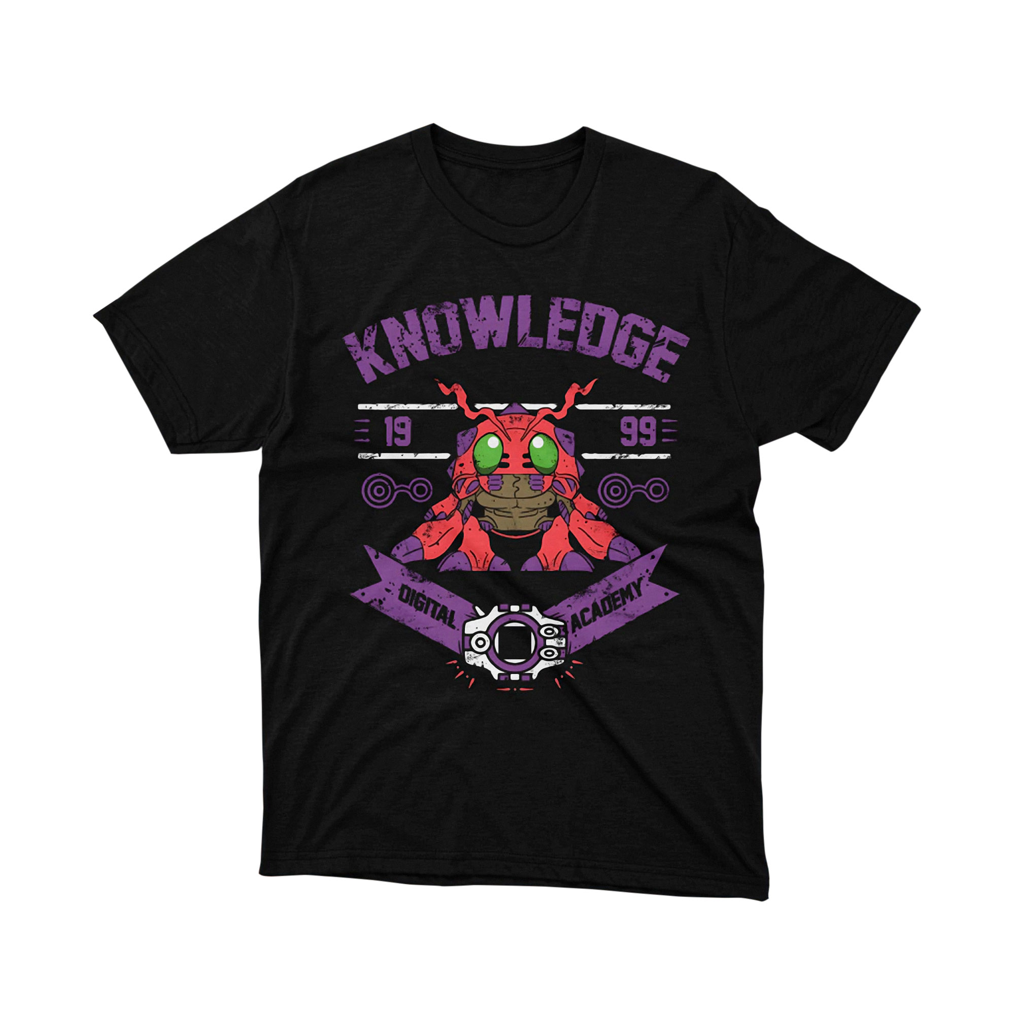 Tentomon Knowledge Crest Digimon Anime T Shirt Manga Monster Otaku 1999