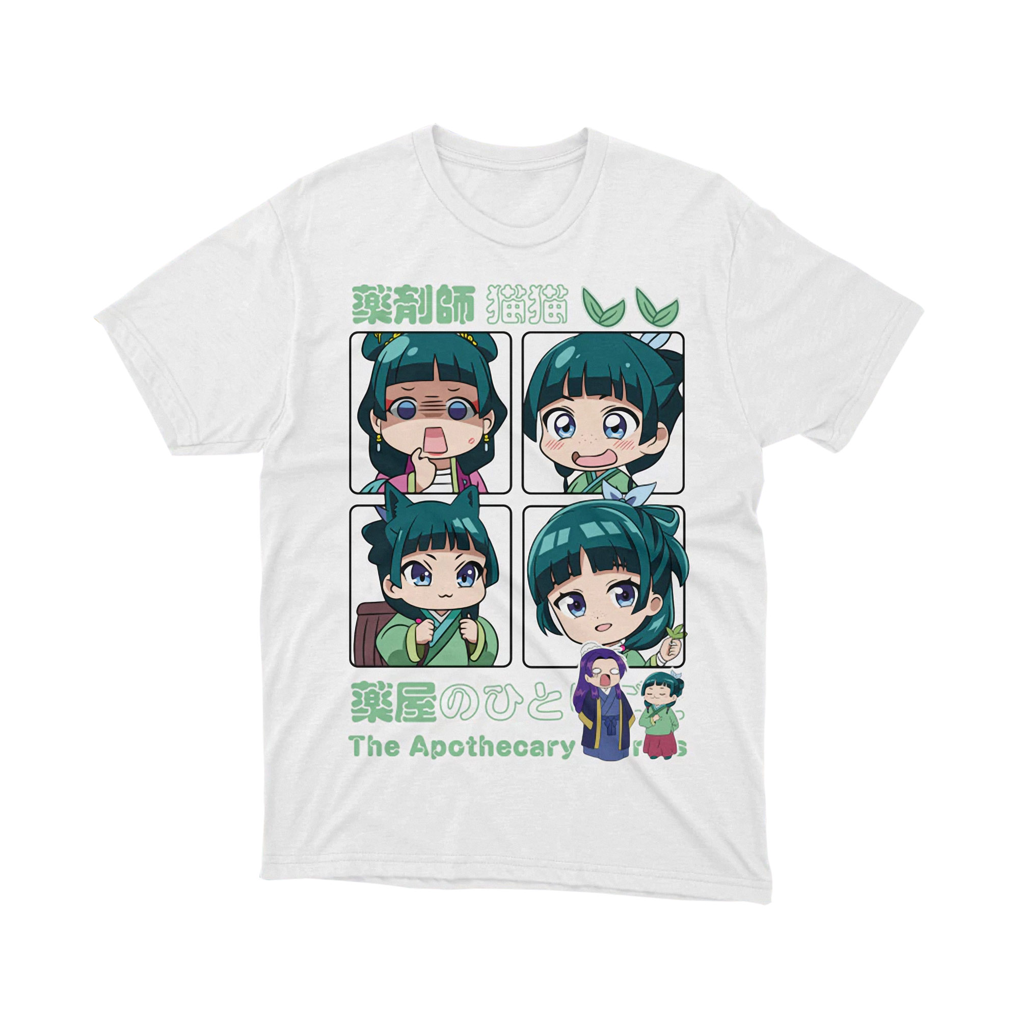 The Apothecary Diaries Chibi T Shirt, Maomao Anime Graphic Tee for Men and Women, Cute Japanese Style Shirt, Otaku Gift