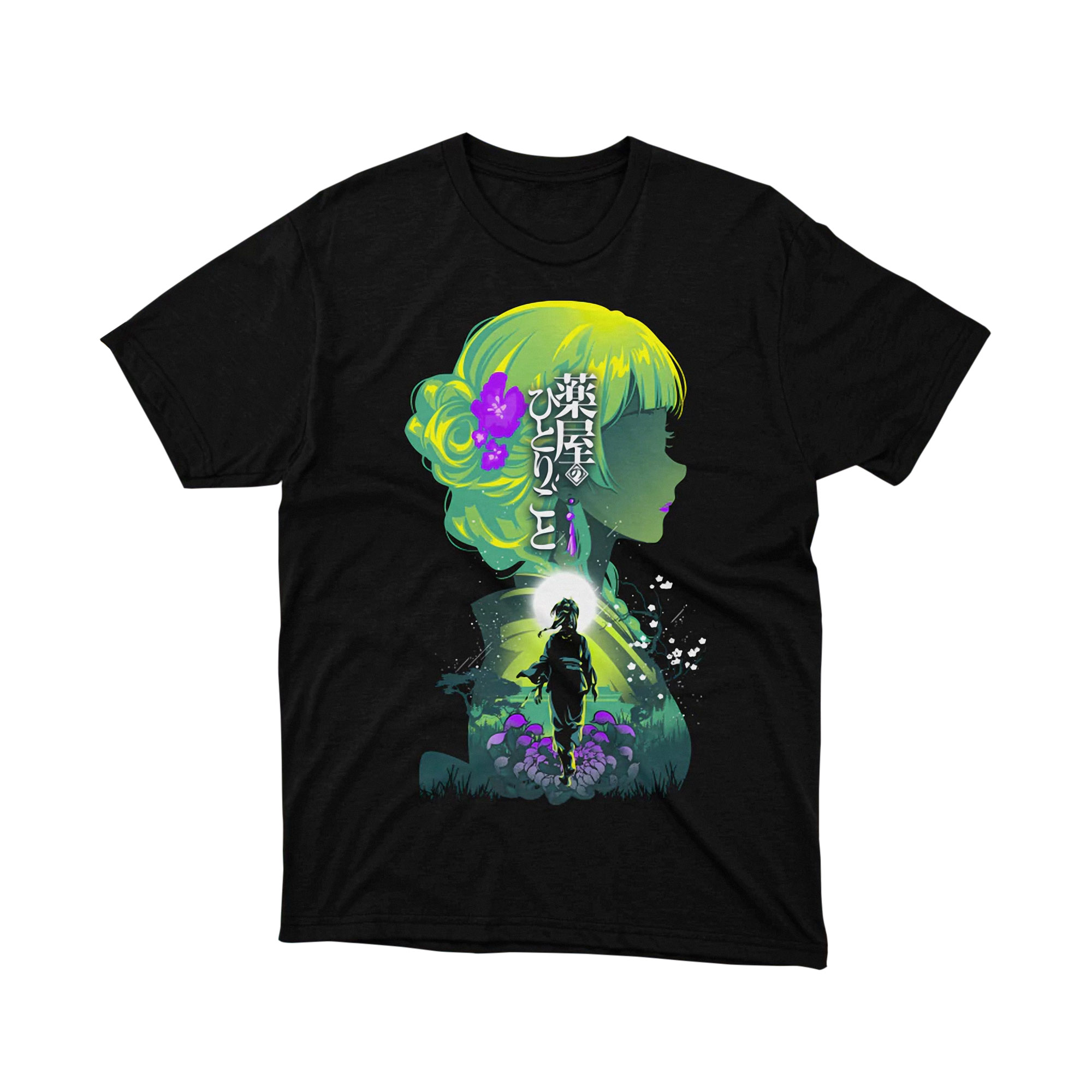 The Apothecary Diaries Maomao Neon Silhouette T Shirt Anime Merch