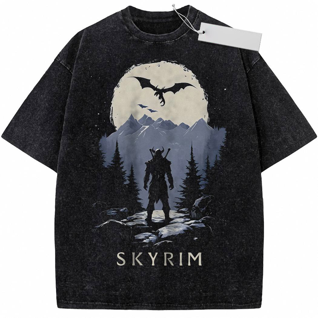 The Elder Scrolls V Skyrim Shirt, Game Shirt, Vintage Tee 5