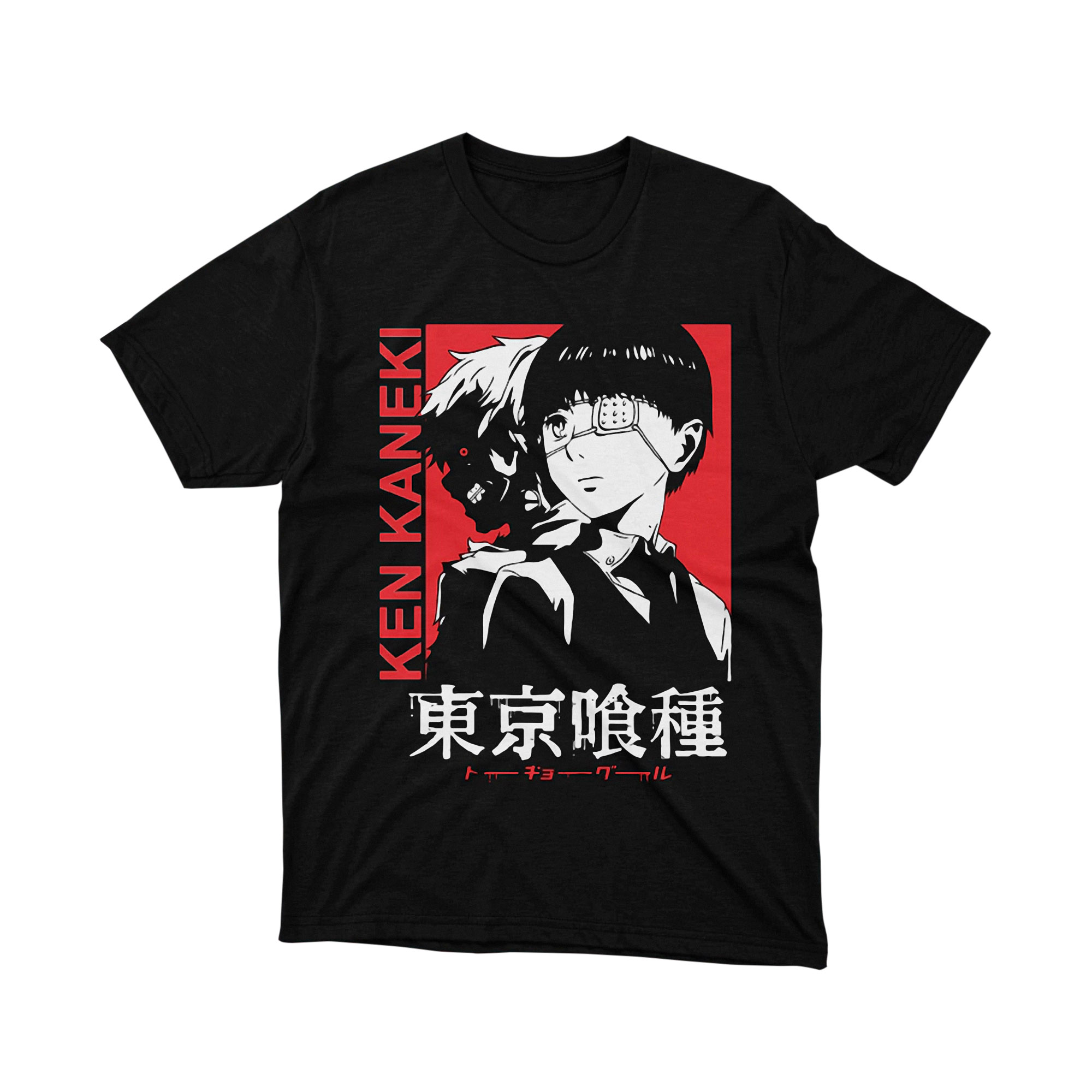 Tokyo Ghoul Ken Kaneki Ghoul Mask Red White T Shirt