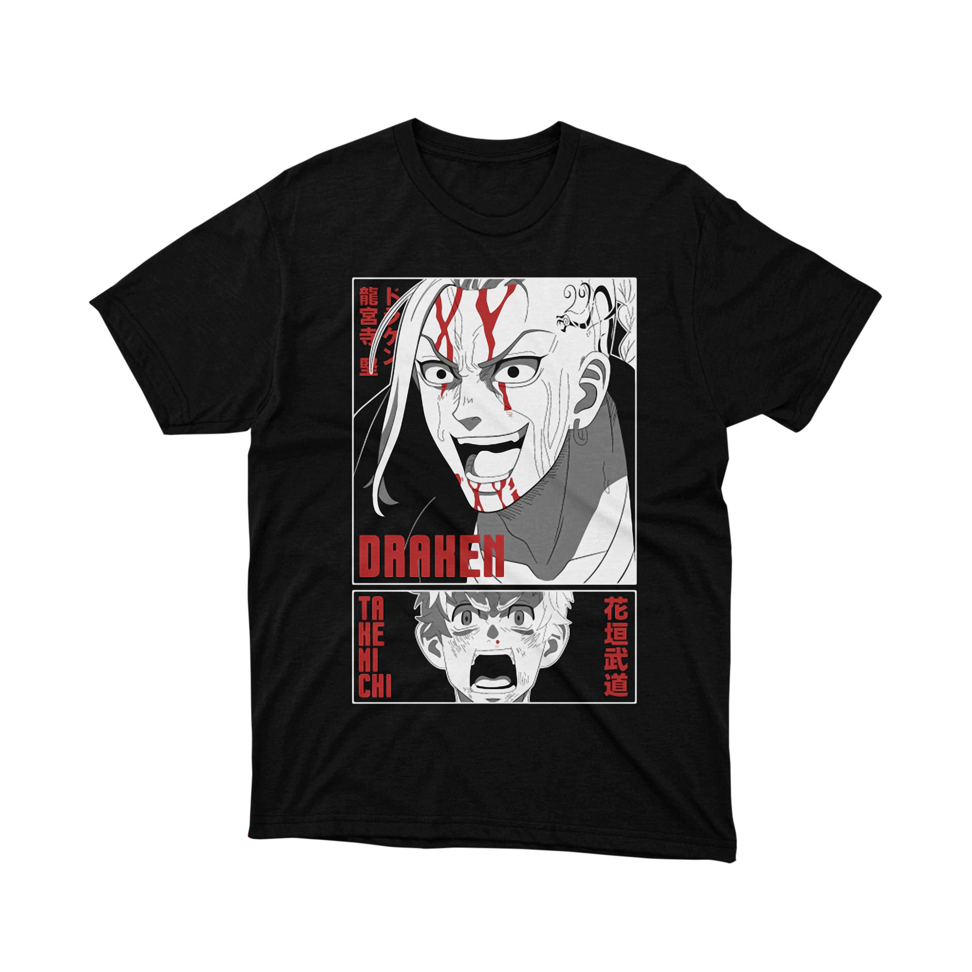Tokyo Revengers Draken Takemichi Panel Art T Shirt