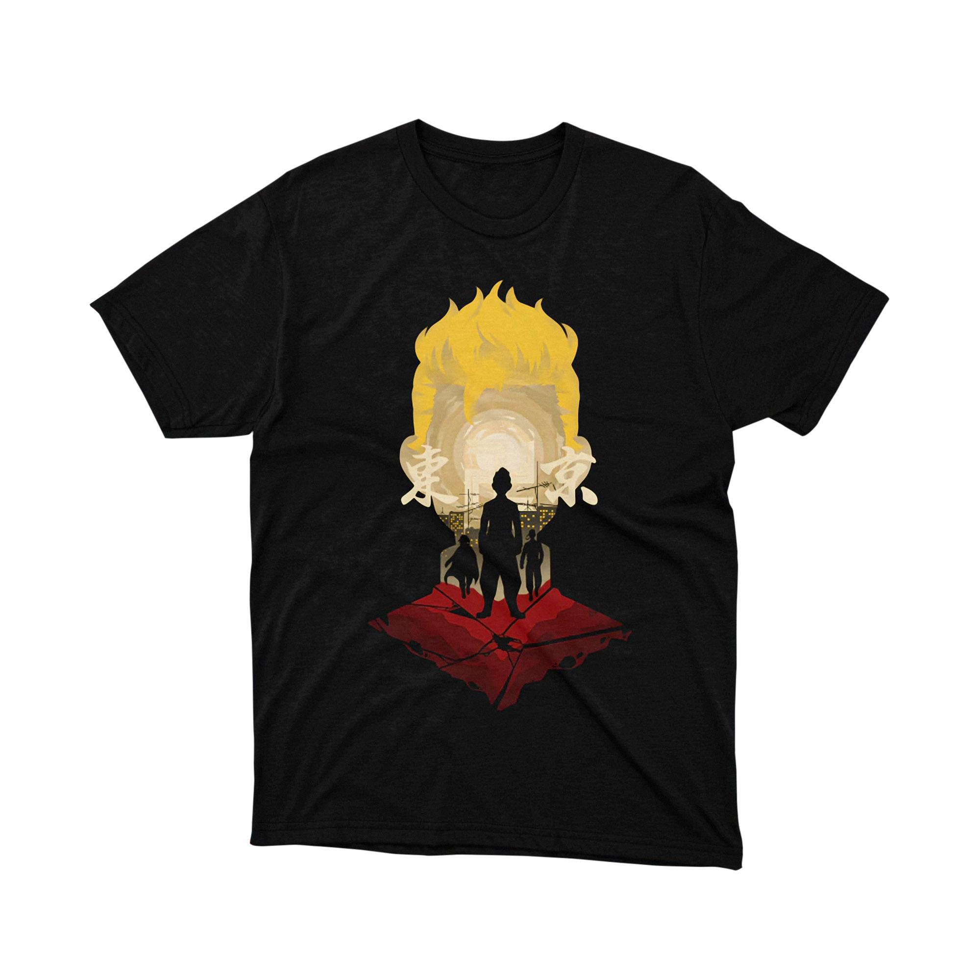 Tokyo Revengers Mikey Golden Hair Silhouette Stylish Anime T Shirt
