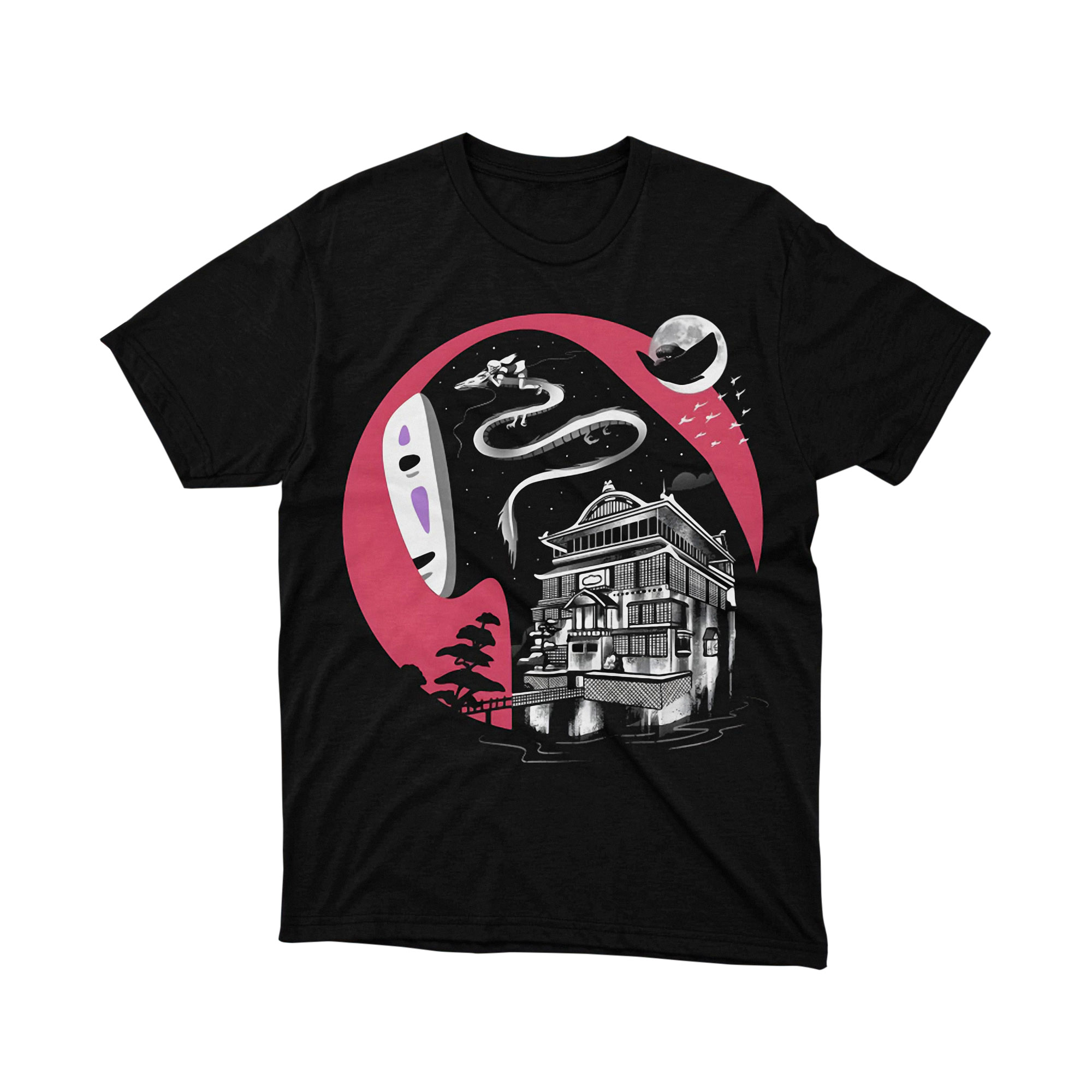 Totoro Forest T Shirt Anime Graphic Tee Cute Japanese Cartoon Style Shirt for Men and Women Studio Ghibli Gift