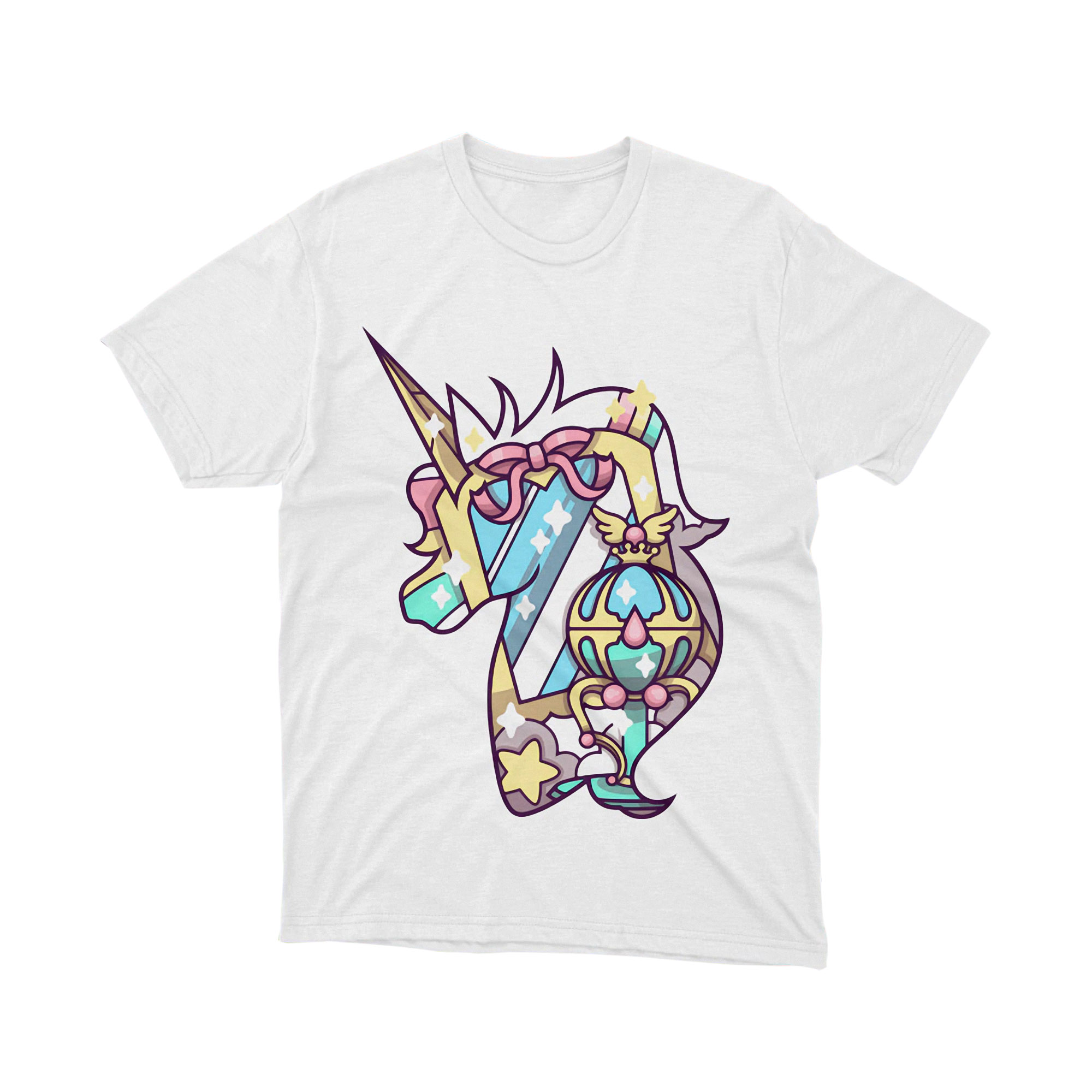 Unicorn Pastel Magical Girl Prism Rainbow Stained Glass Sailor Moon T Shirt