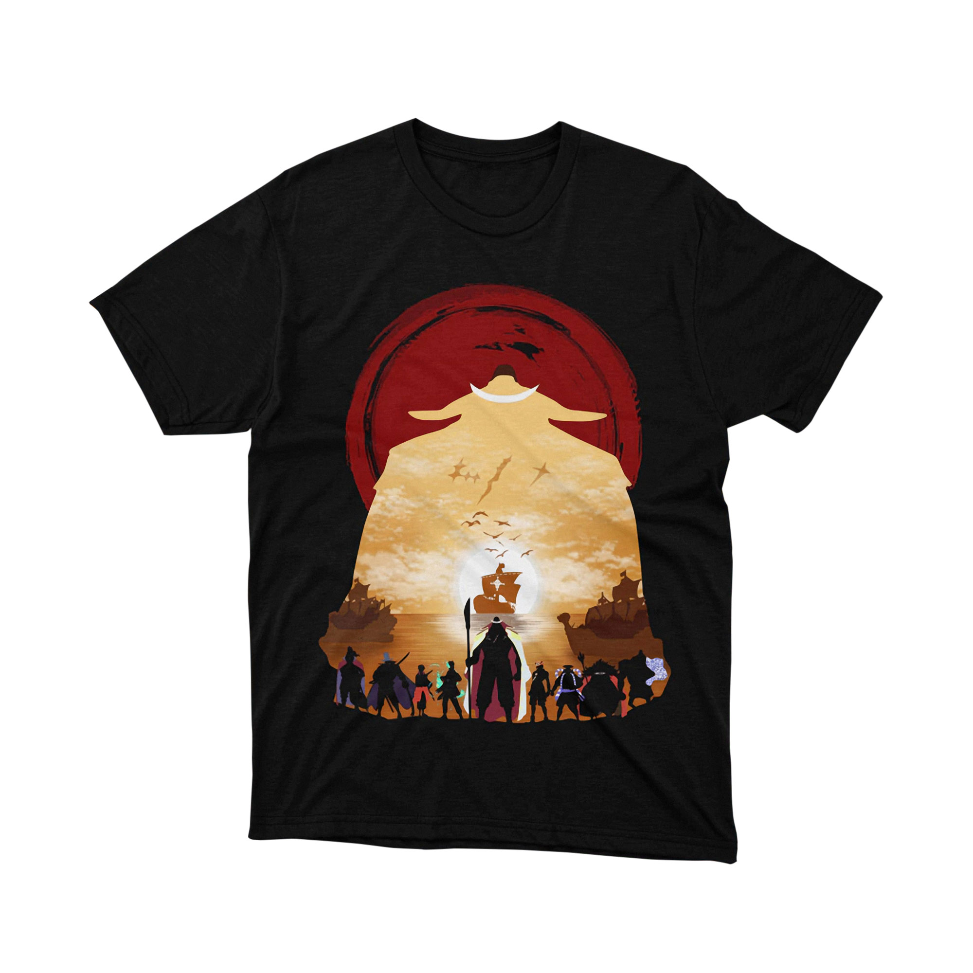 Whitebeard Pirates Sunset Legendary Crew One Piece Epic Graphic T Shirt