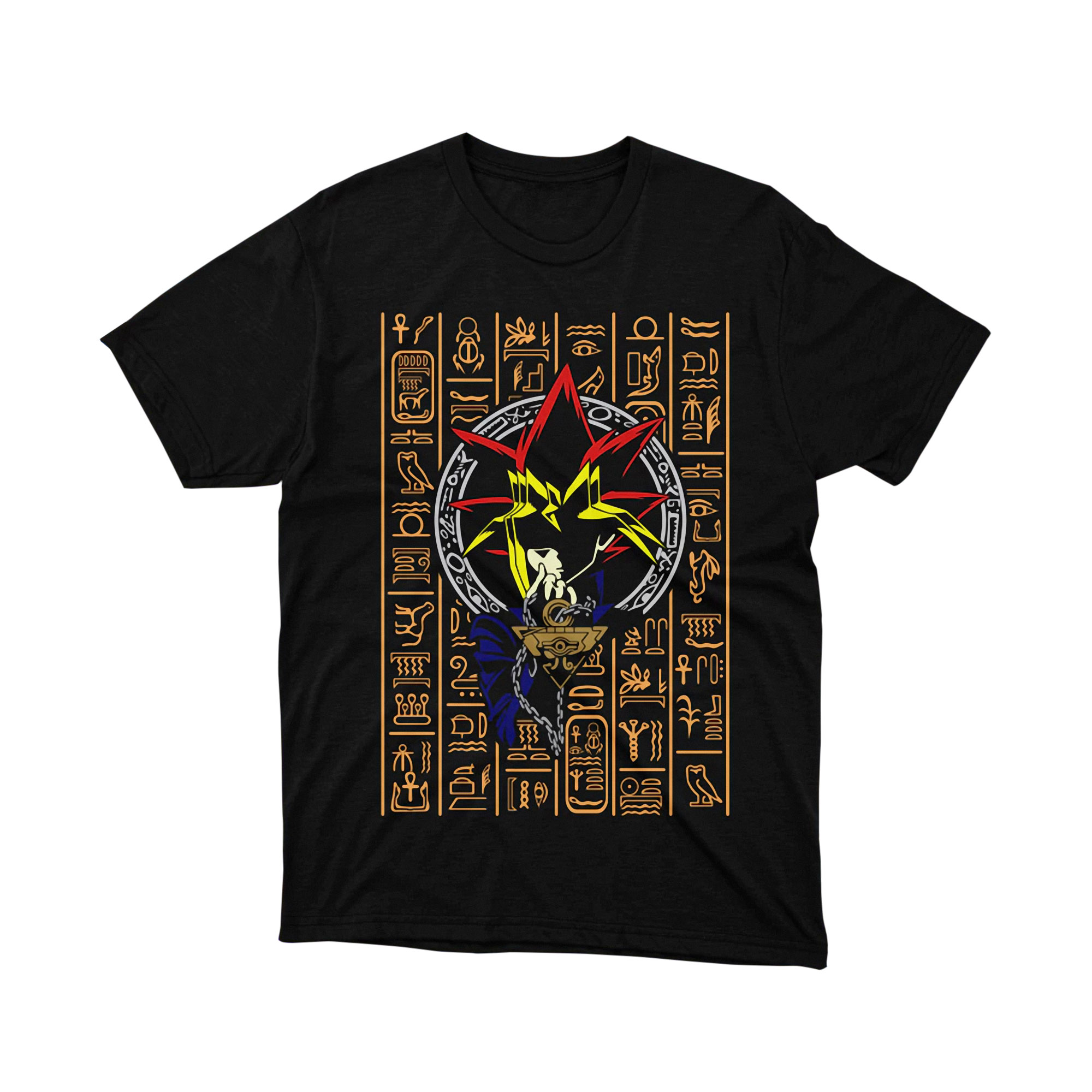 Yu Gi Oh Pharaoh Millennium Puzzle Star Hair T Shirt