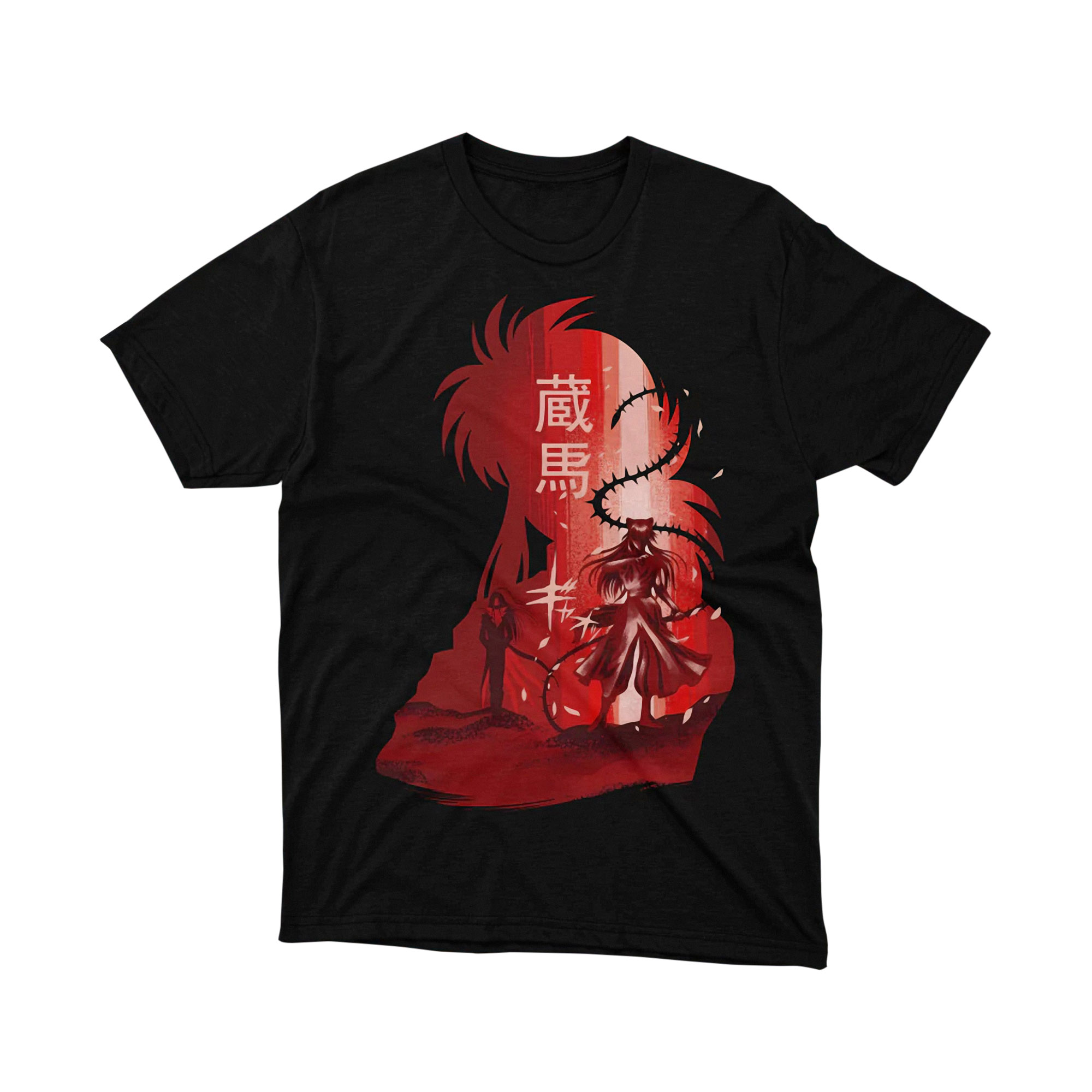 Yu Yu Hakusho Kurama Yoko Demon Red Silhouette Whip T Shirt