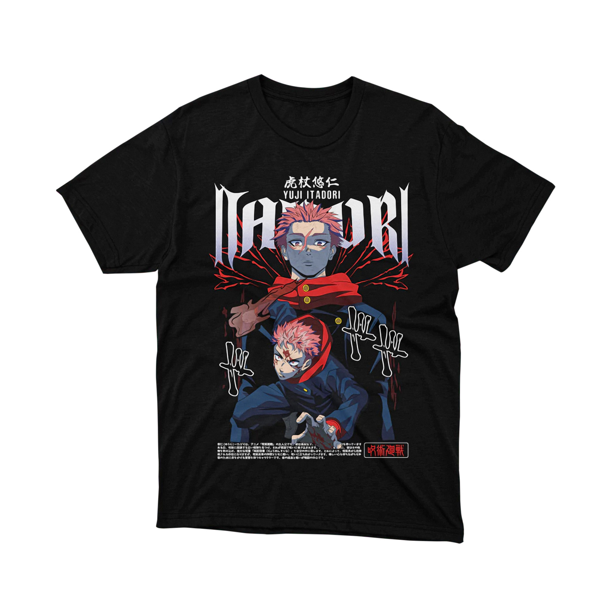 Yuji Itadori Double Face Character Jujutsu Kaisen Anime T Shirt