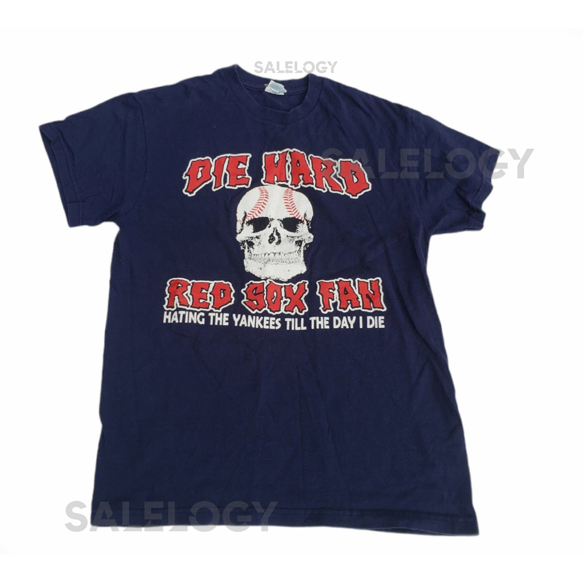 Vintage Boston Red Sox Die Hard Fan Hating Yankees Graphic T-Shirt Size M_667