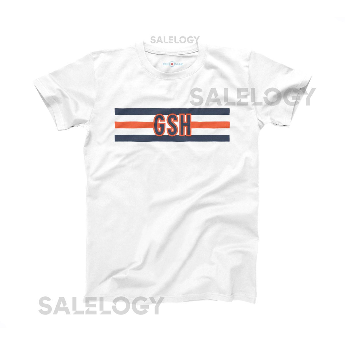 GSH Shirt Chicago Bears Jersey Inspired George Stanley Halas Initials Papa Bear Logo Soldier Field White T Size XS S M L XL 2XL 3XL 4XL 5XL_670
