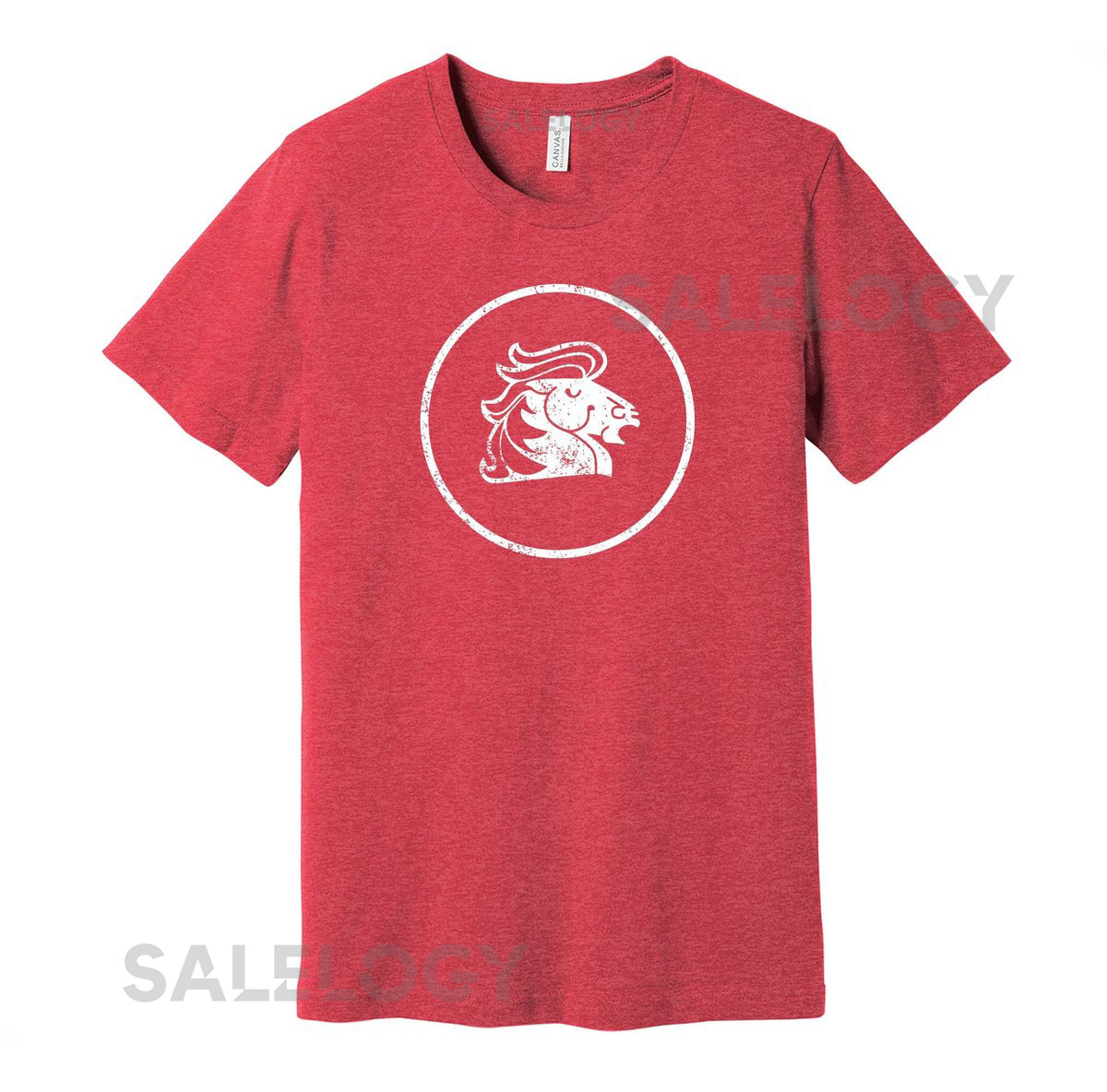 Calgary Broncos Throwback Tee - Retro Distressed Logo Defunct Hockey Team S M L XL XXL 3XL Red Black White Grey Color Choice_43