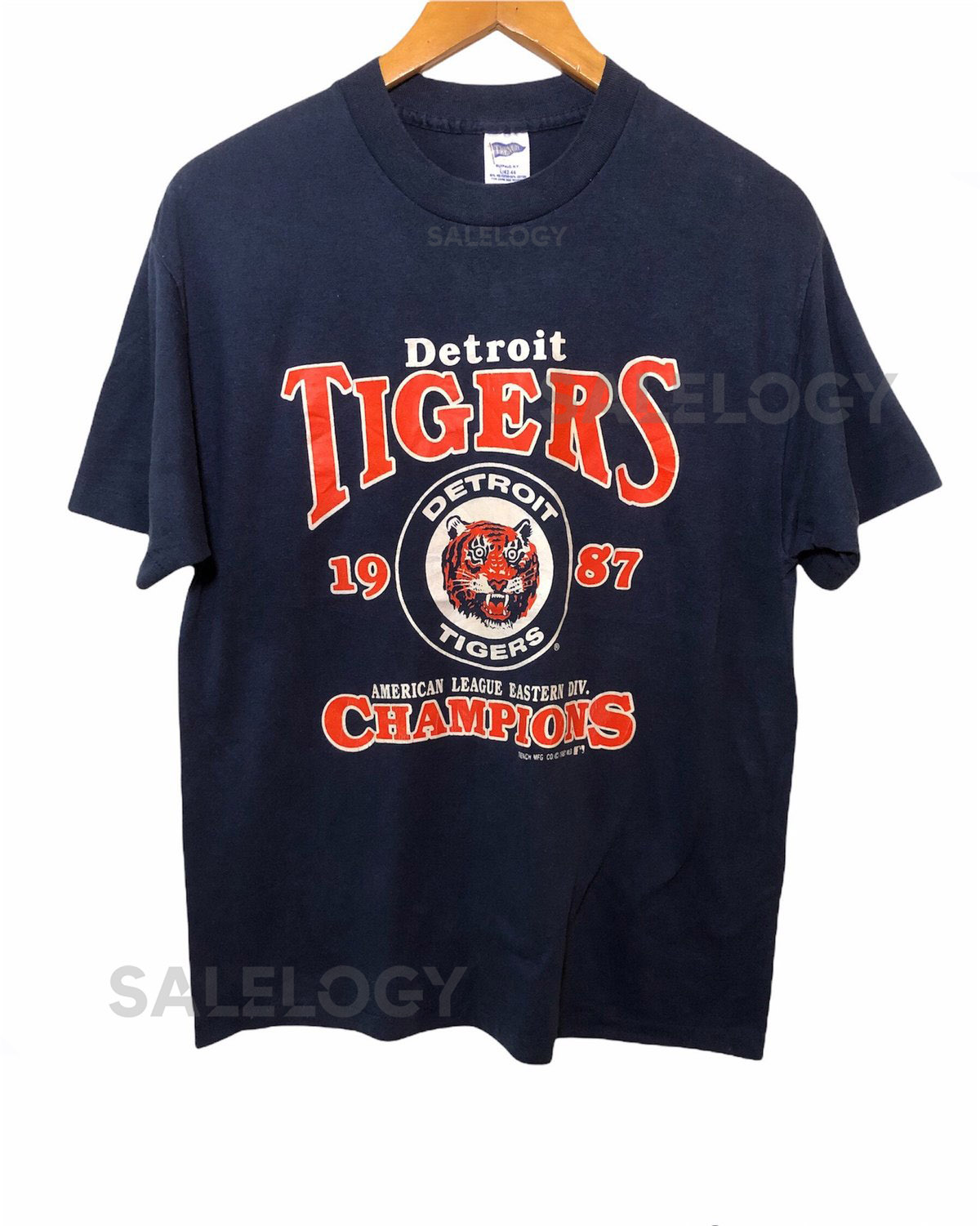 Vintage 80s Detroit Tigers MLB Baseball T Shirt Large Size_875