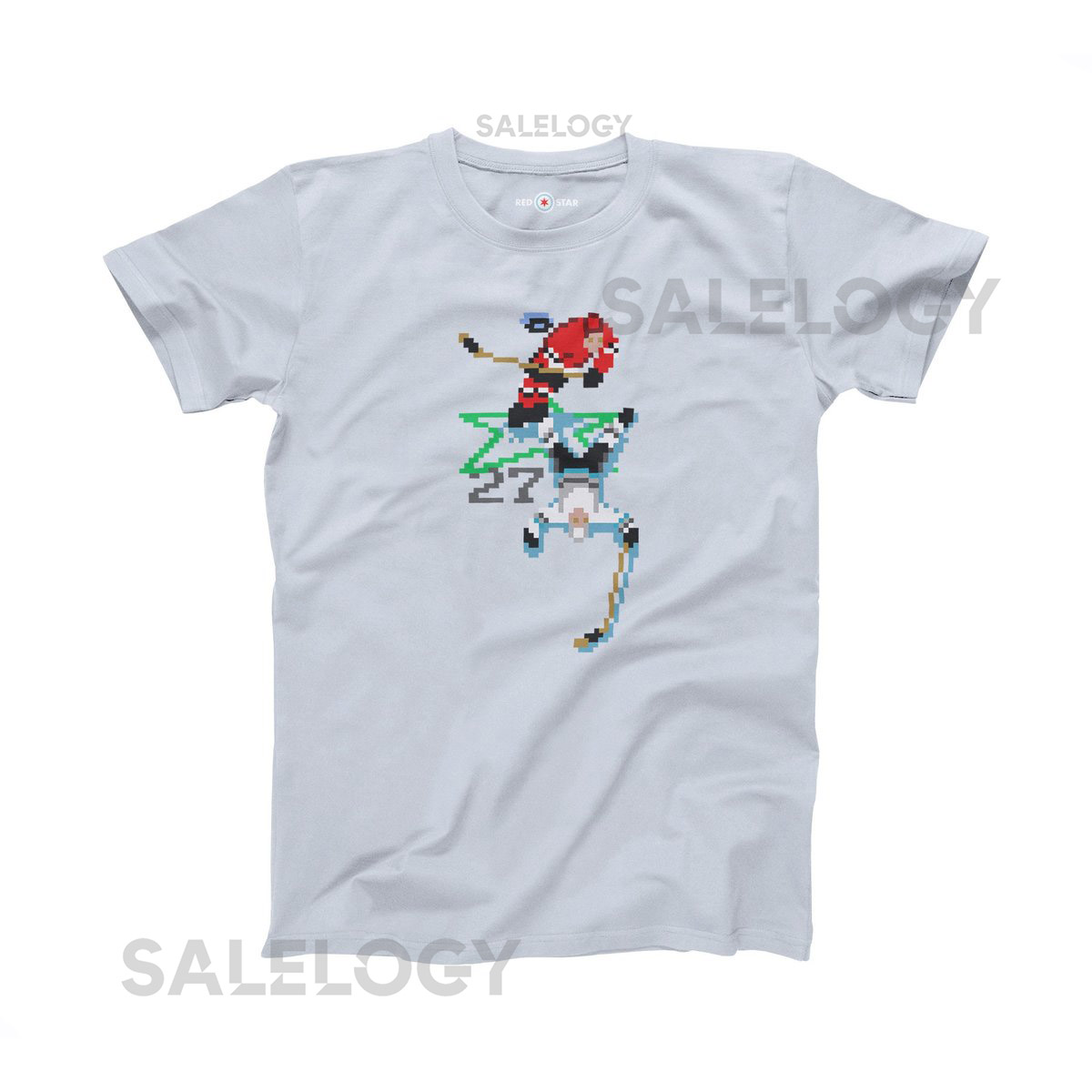 Chicago Blackhawks Shirt EA Sports NHL 94 Video Game Inspired Los Angeles Kings Hockey Swingers Light Blue Tee Size S M L XL 2XL_80