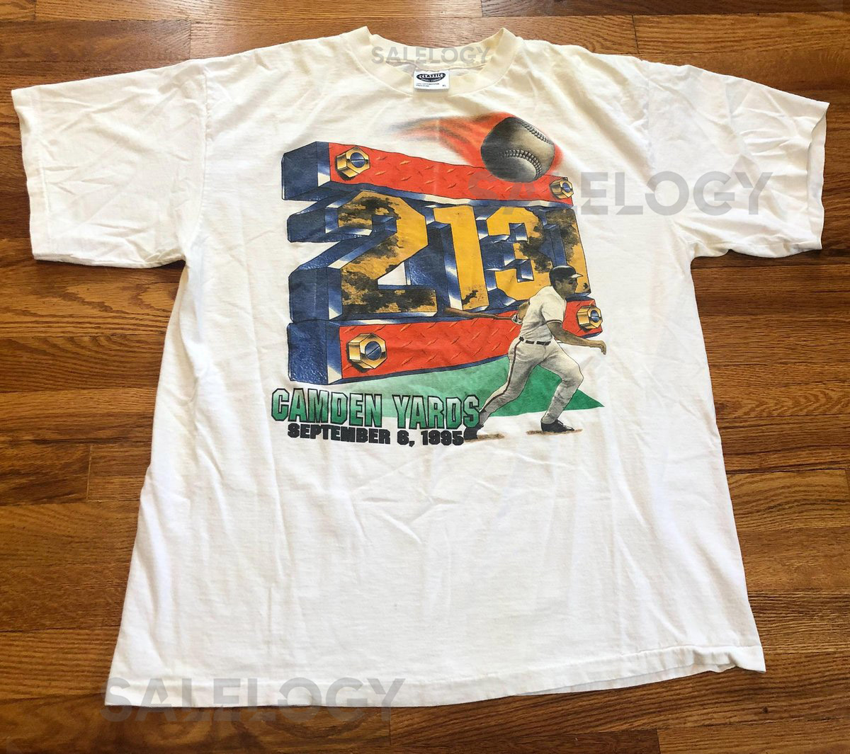 Vintage 1995 Cal Ripken T-Shirt Baltimore Orioles Camden Yards XL_597