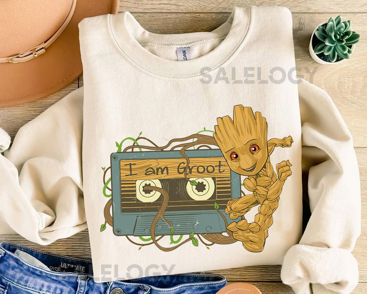 Marvel Guardians of the Galaxy I Am Groot Mixtape T-Shirt Disneyland Family Matching Shirt Magic Kingdom Tee WDW Epcot Theme Park Shirt_615