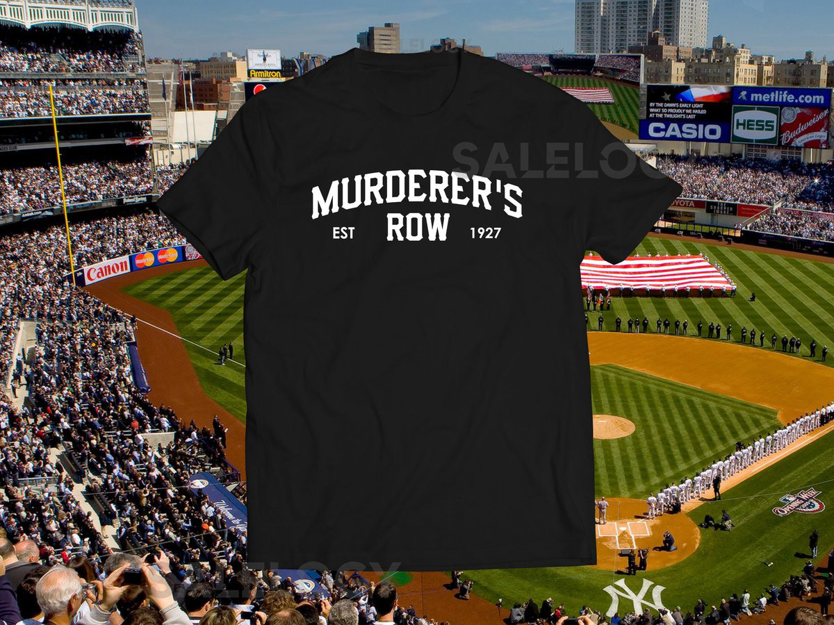 Murderers Row Yankees New York Vintage Style Baseball Tee_641