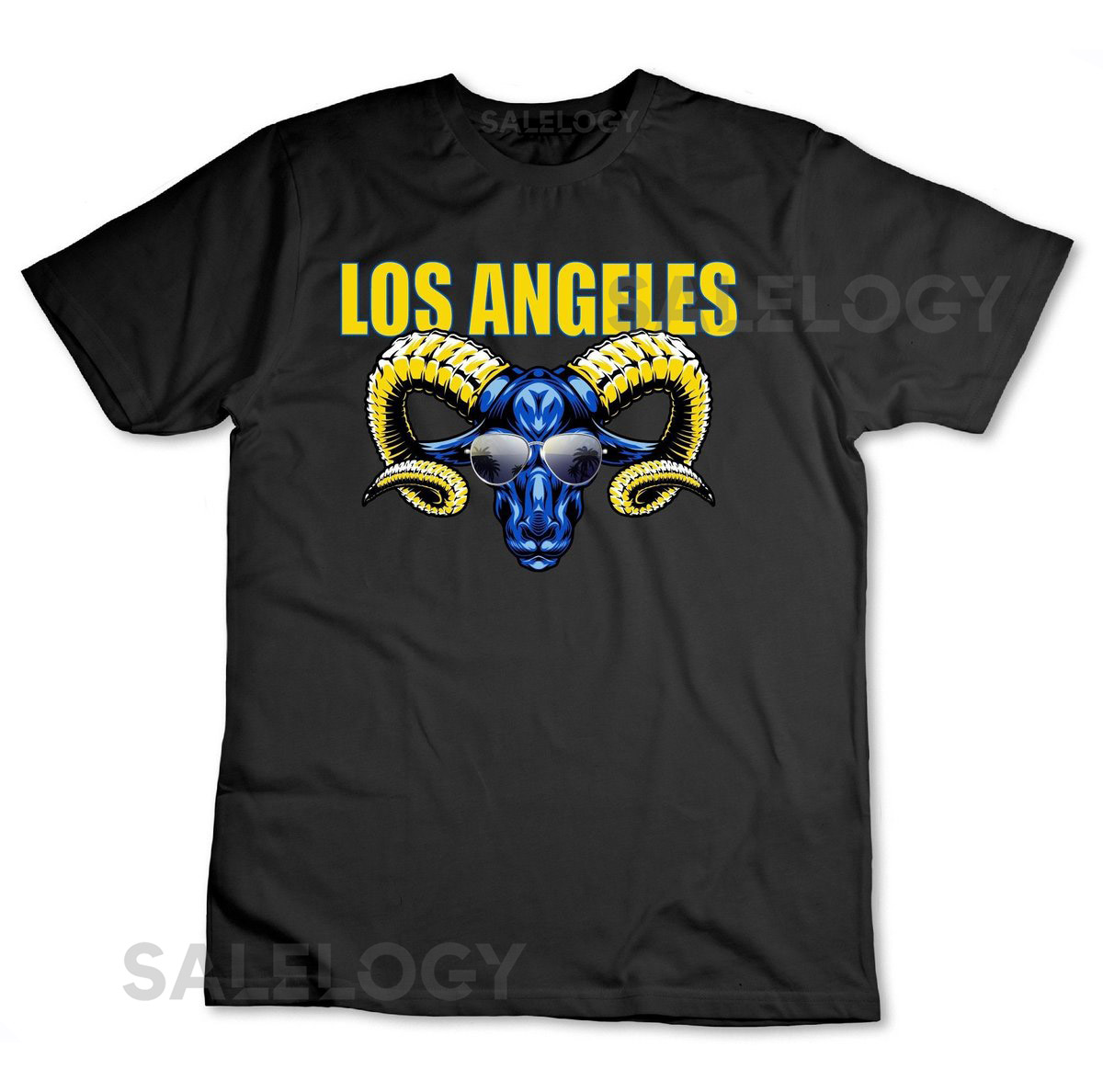 Los Angeles RAMS Shirt Funny Rams Shirt Cool Ram From Los Angeles Unisex Short Sleeve T-shirt Vintage LA Football Shirt_589
