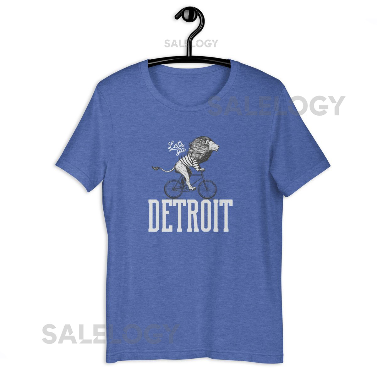 Detroit Lions-Inspired Short-Sleeve Unisex Blue T-shirt_325