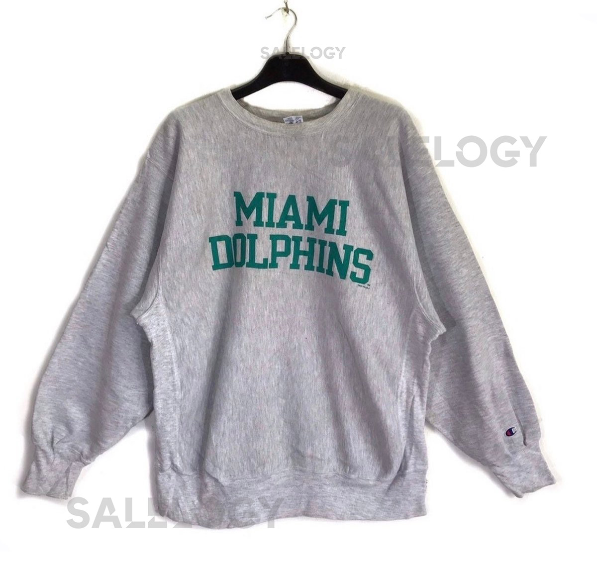 Vintage Miami Dolphins Champion Reverse Weave Big Logo Sweatshirt Size XLarge NFLP NFL_694