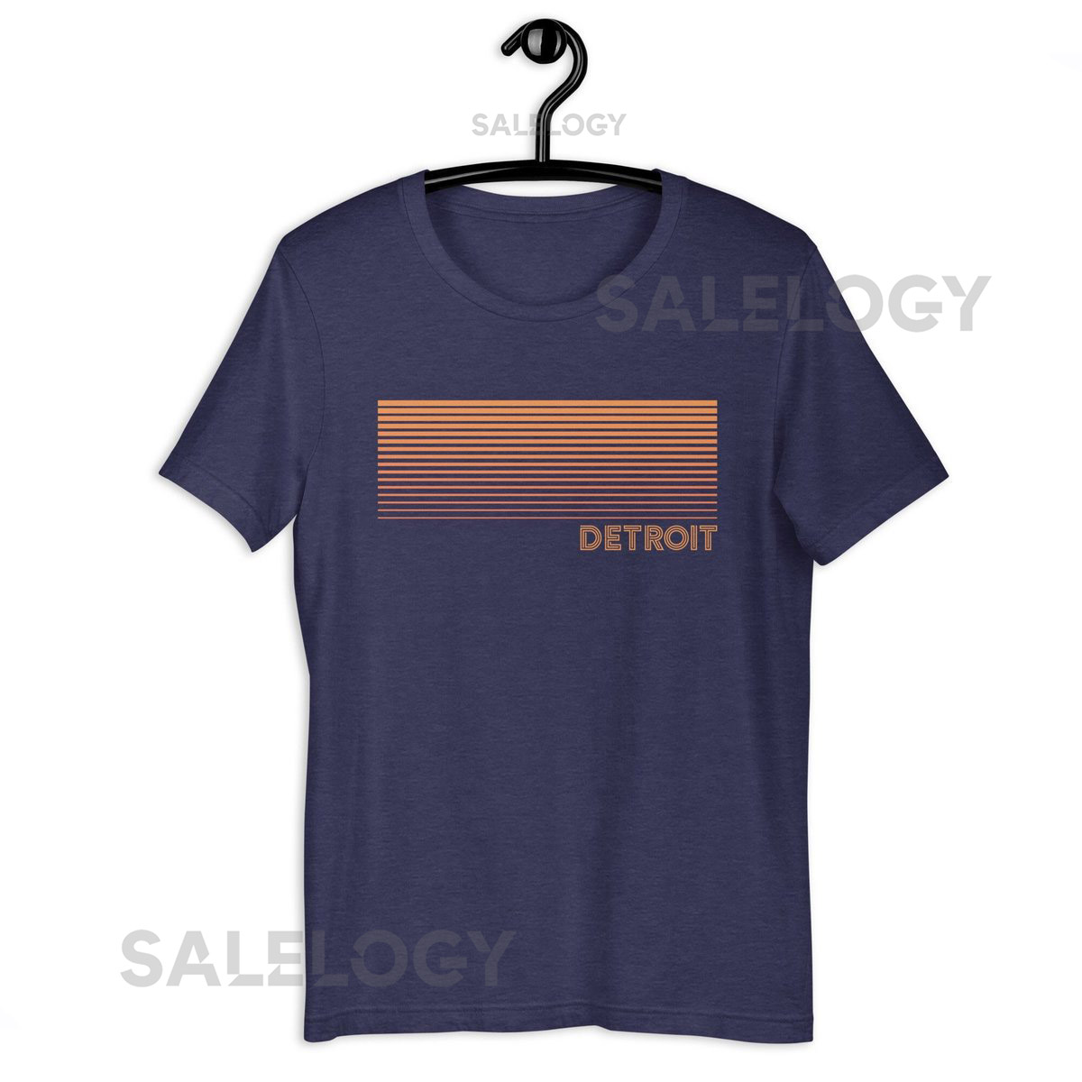 Detroit Retro Stripe Short-Sleeve Unisex T-shirt Tigers Colors_205